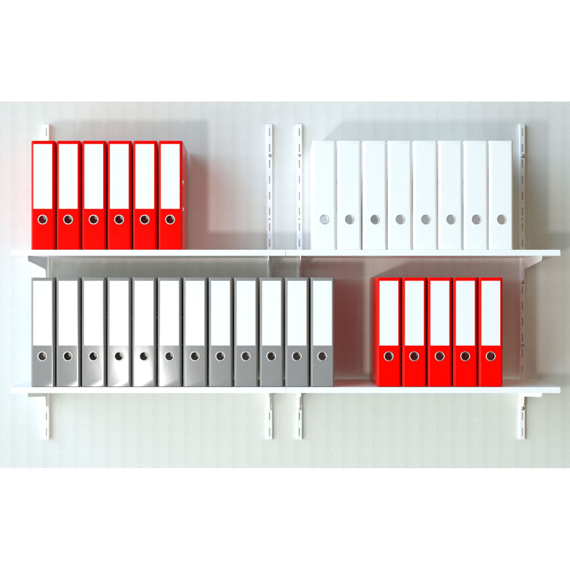 Ordner, A4-Aktenordner, Spindelregal, Klebefrei, Binderset