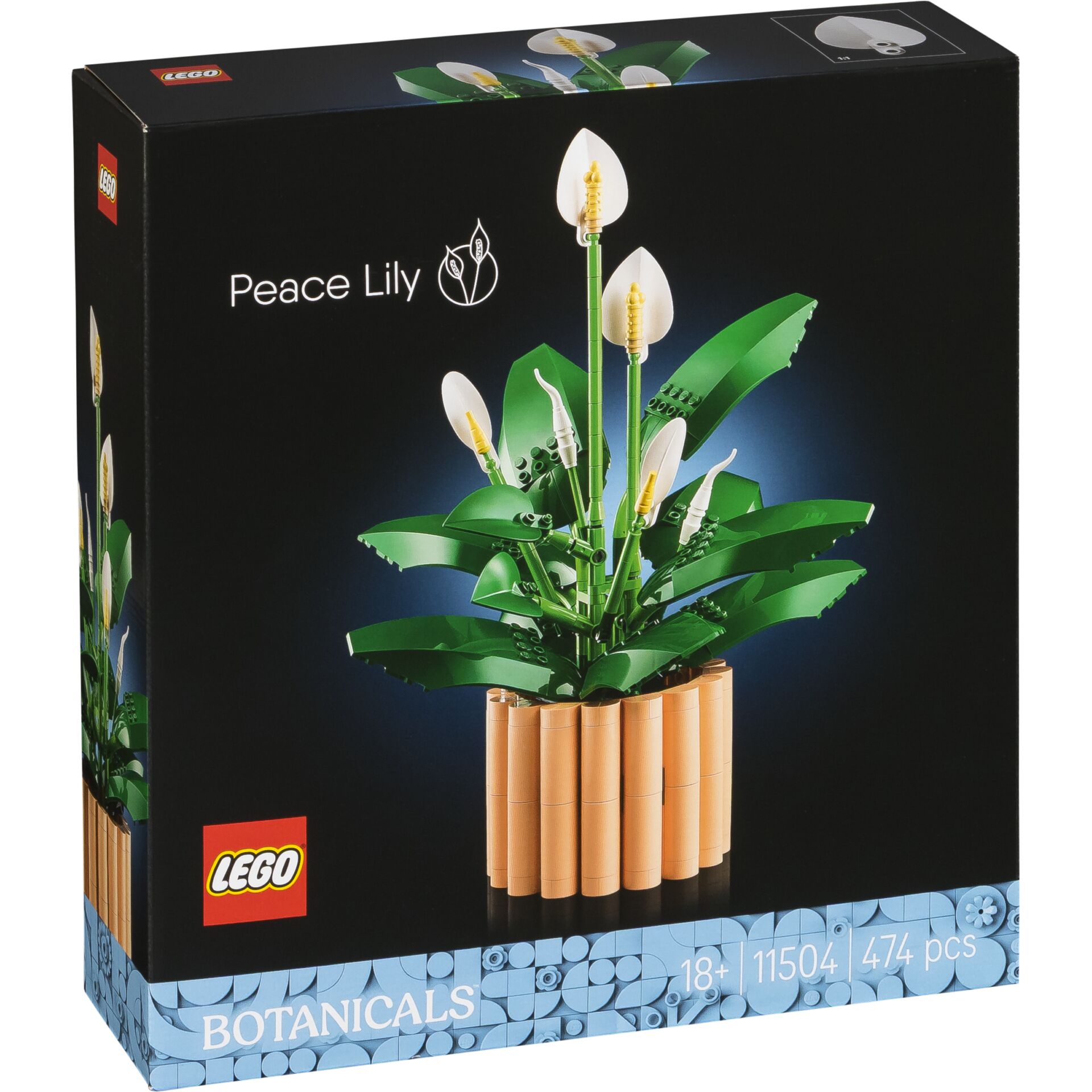 Lego, Botanicals, Peace Lily, Plant, Blumentopf