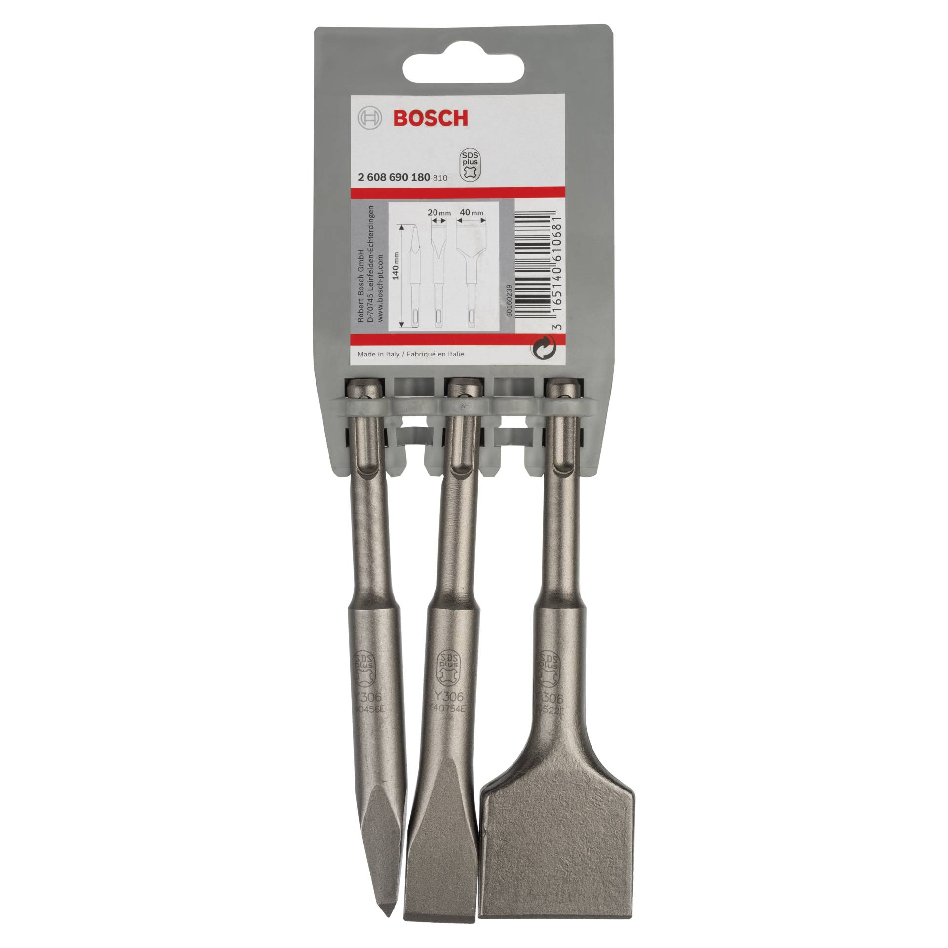 Bosch Meissel-Set SDS plus  3 tlg. 140 mm
