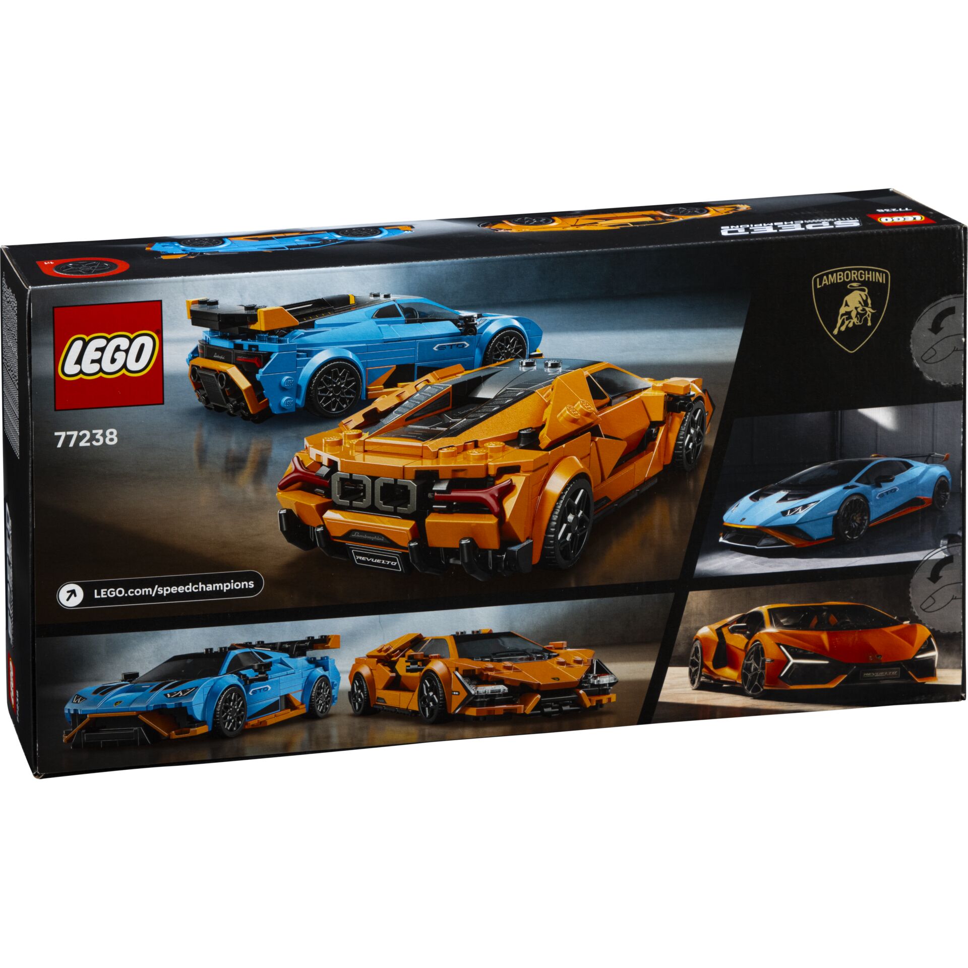 Lego, Speed Champions, Autoteile Set, Orangene Auto, Blaues Auto