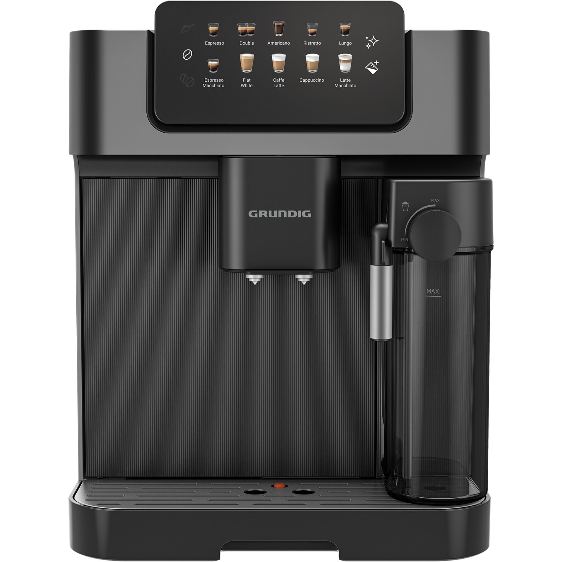 Kaffeemaschine, Espresso Automat, Schwarz, Wasserbehälter, Grindig