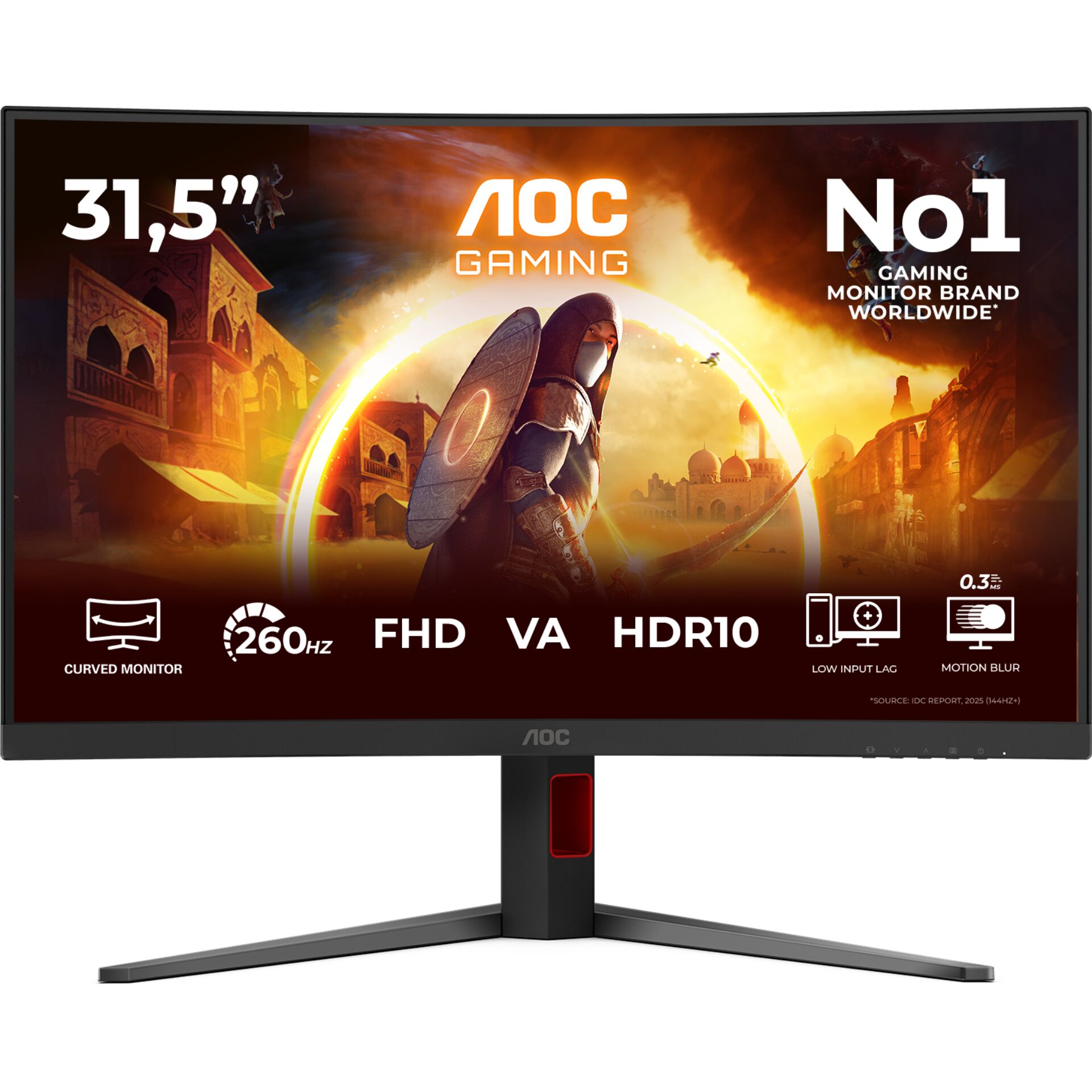 Monitor, Gaming, Curved, 31,5 Zoll, HDMI