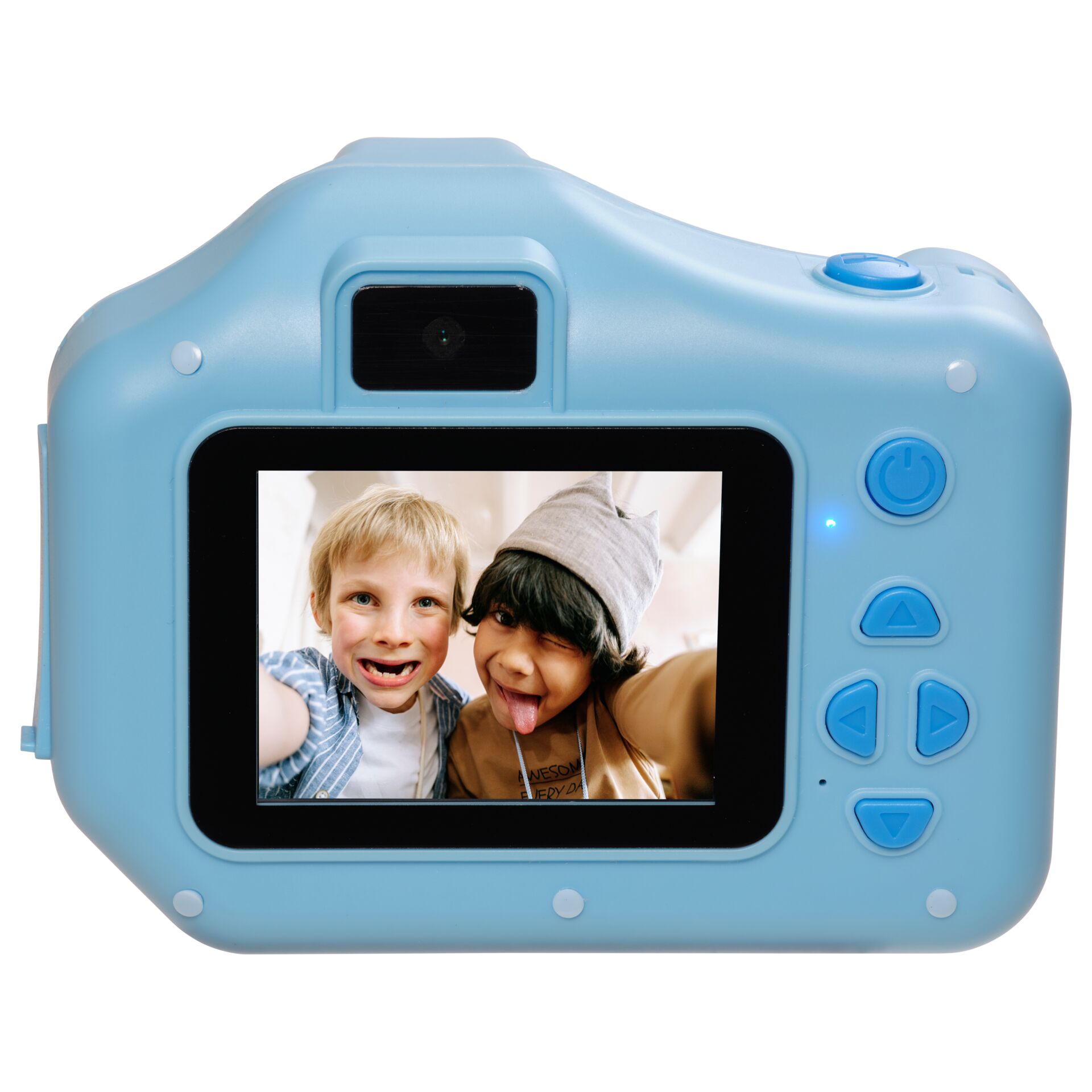 Kinderkamera, Digitalkamera, hellblau, LCD-Bildschirm, Kunststoffgehäuse