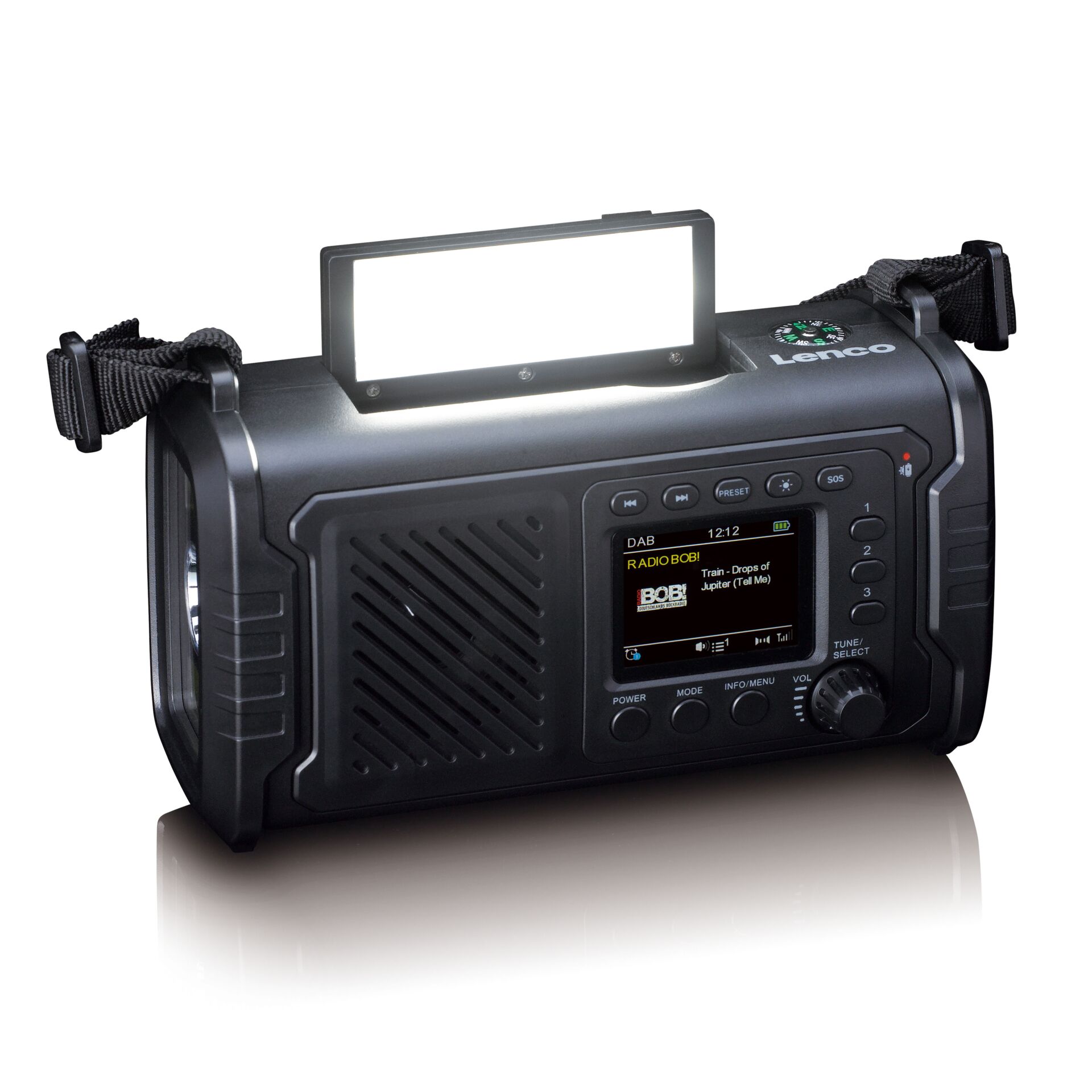 Portable Radio, DAB Radio, Gehäuse Kunststoff, Digitalanzeige, Bedienfeld Haupttasten