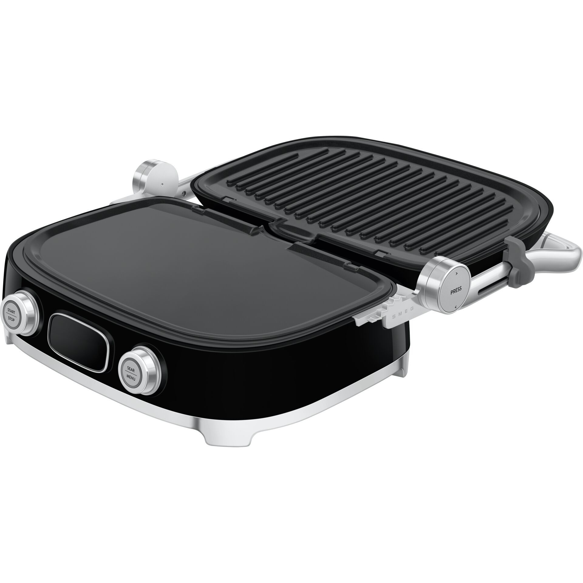 Elektrischer Kontaktgrill, Grillplatte, Doppelseitig, Antihaft, Stromkabel verstellbar