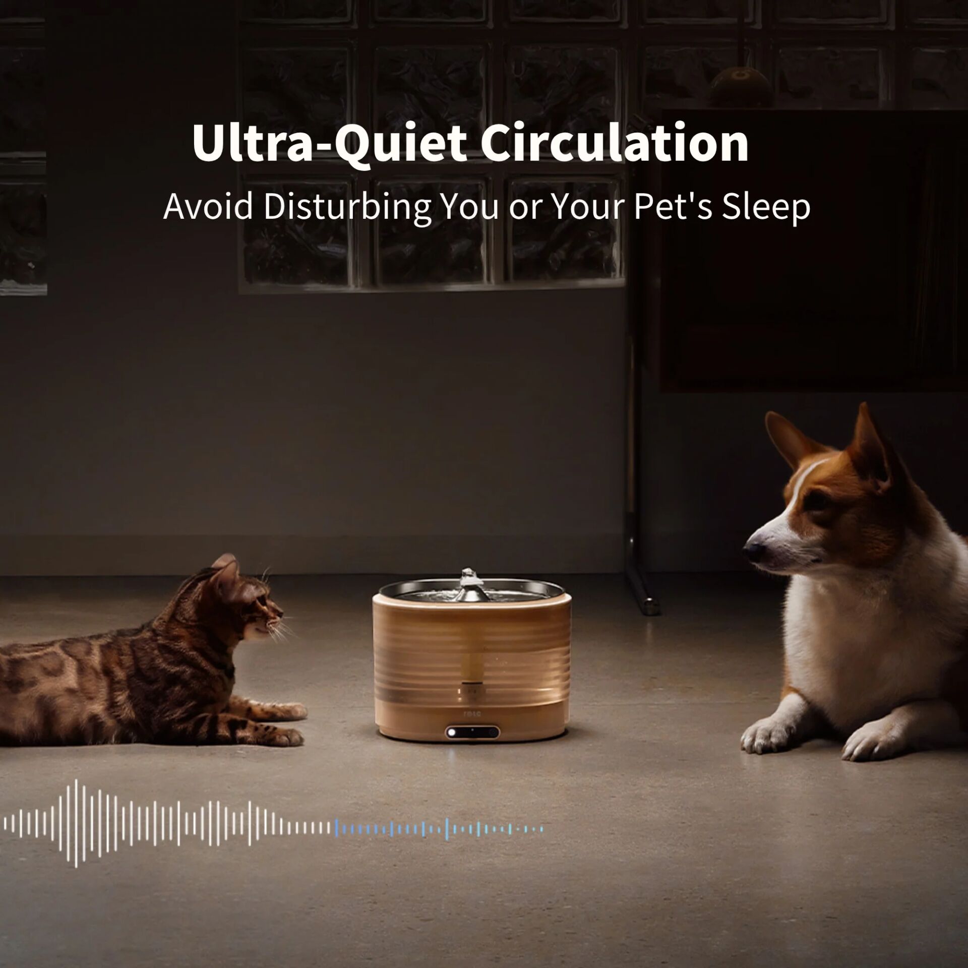 Luftbefeuchter, Ultraschall, Brunnen, Tierfreundlich, Dekorativ