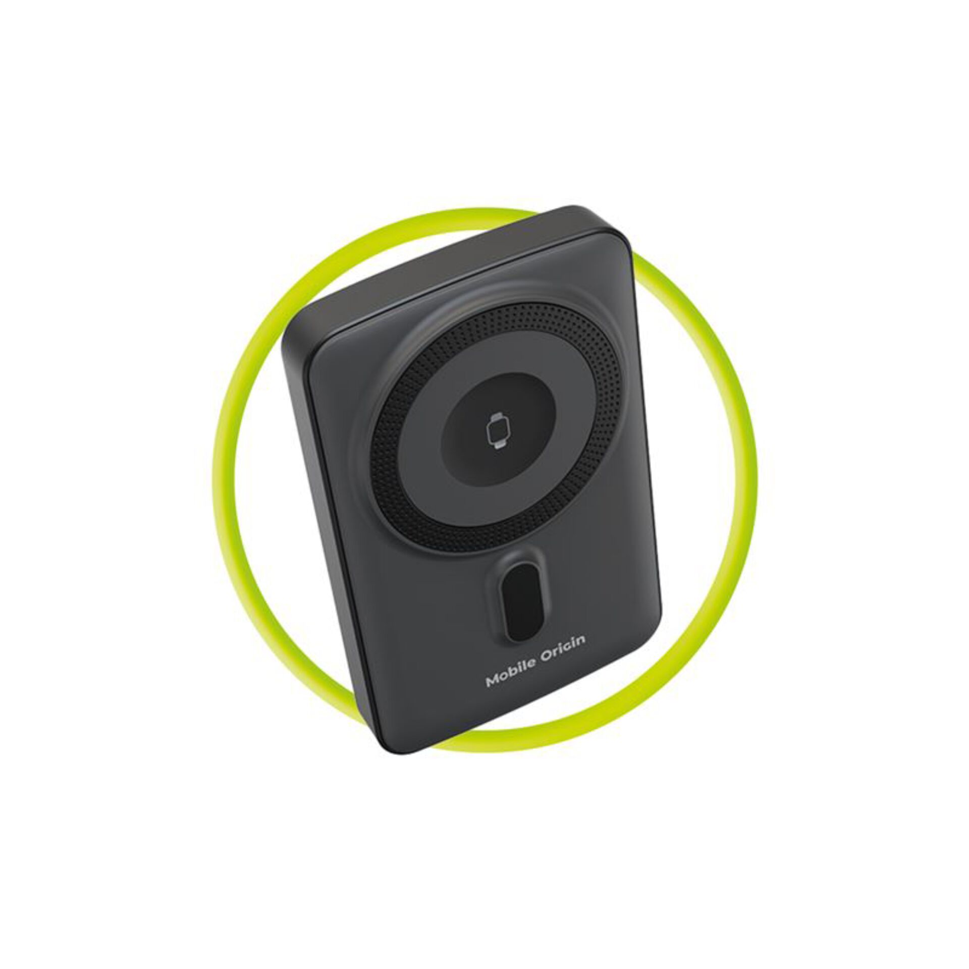 Schlüsselanhänger, Magnetisches Ladegerät, Induktives Ladegerät, Rundlauf-Sensor, Graues Gehäuse