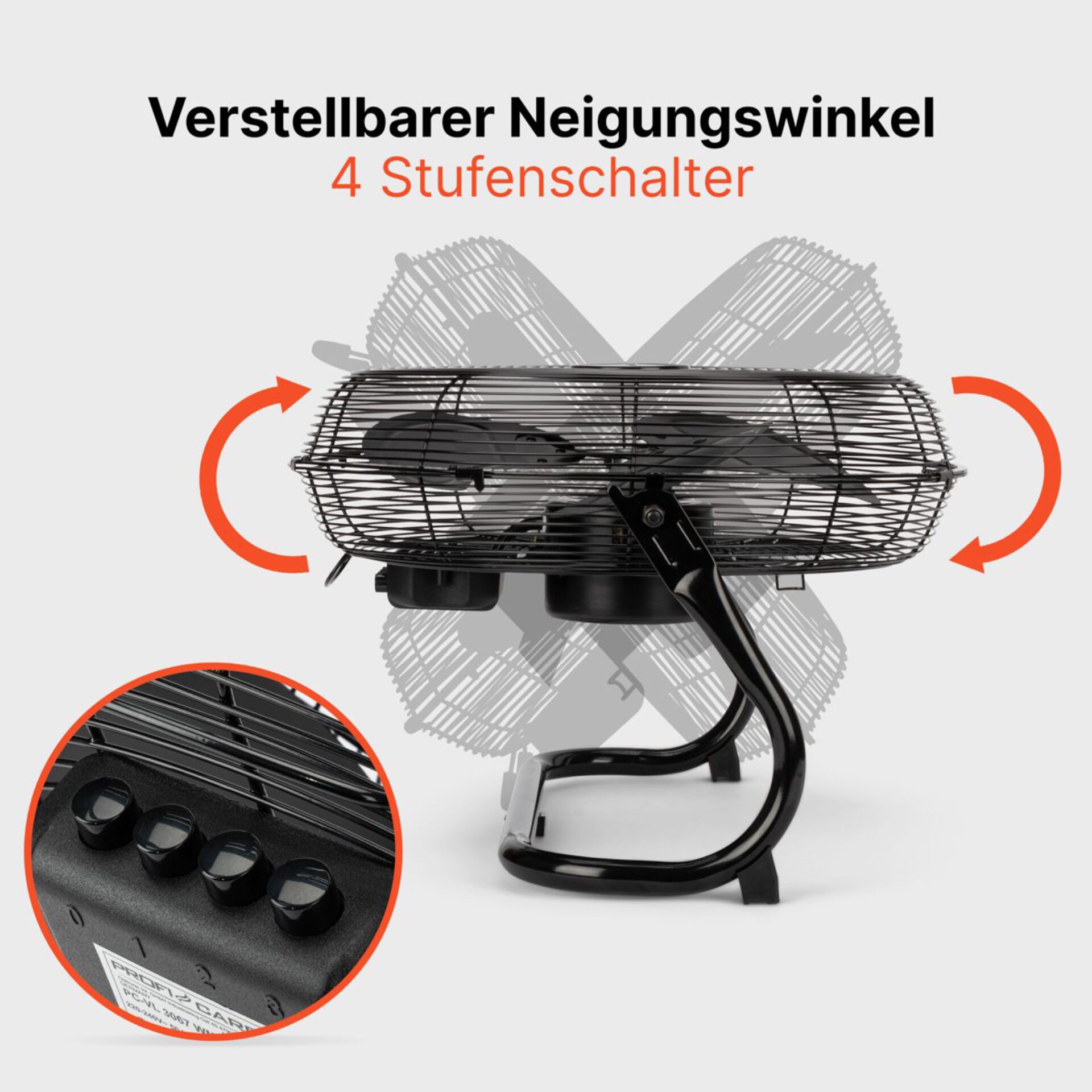 Ventilator, Klimagerät?, 4-Stufen, Verstellbar, Gitterventilator