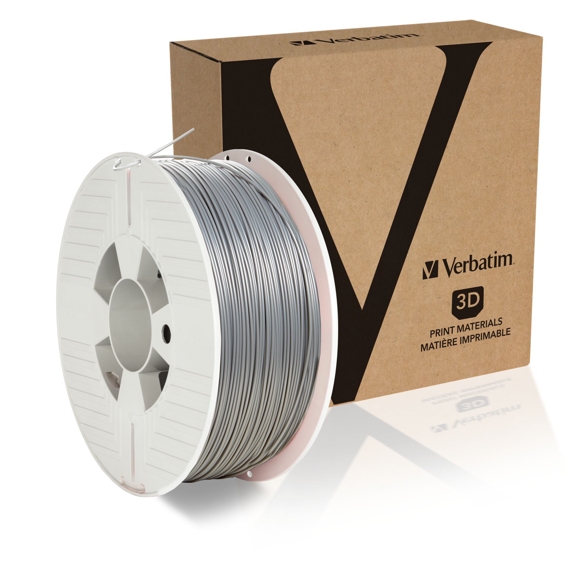3D-druckmaterial, Filament, Metallisch grau, Spule, Verbatim