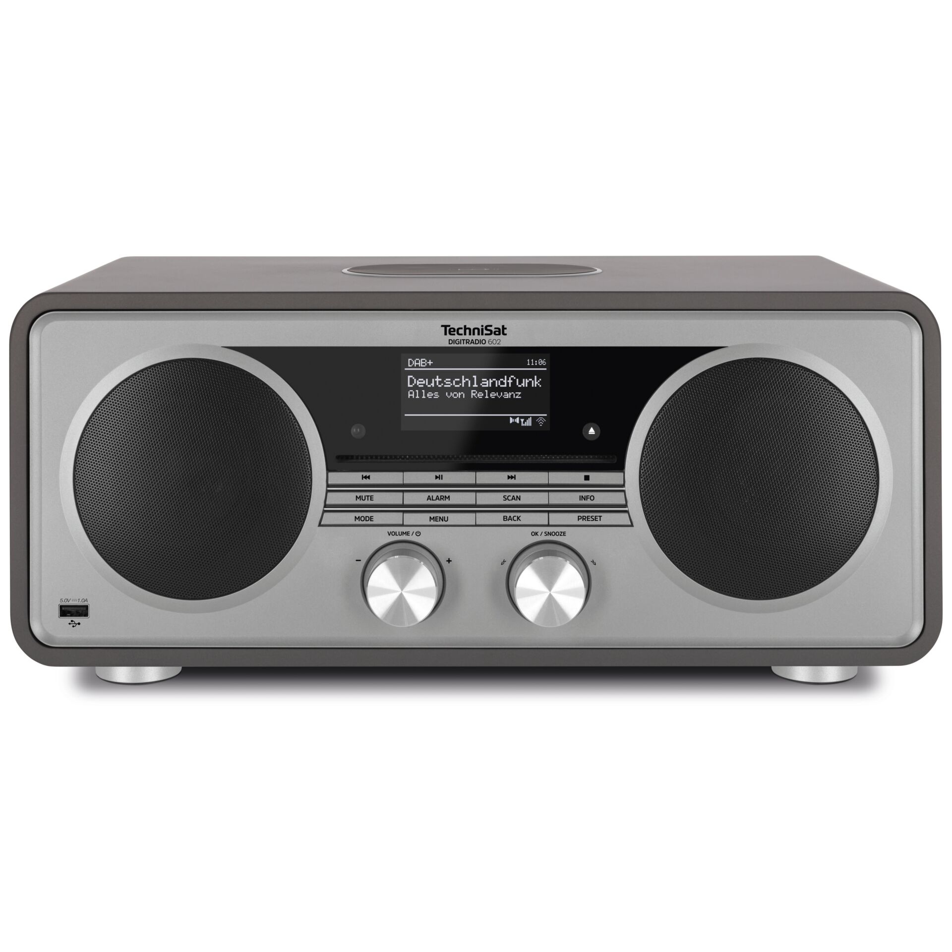 Radio, DAB+, Stereo, Silber, Knöpfe