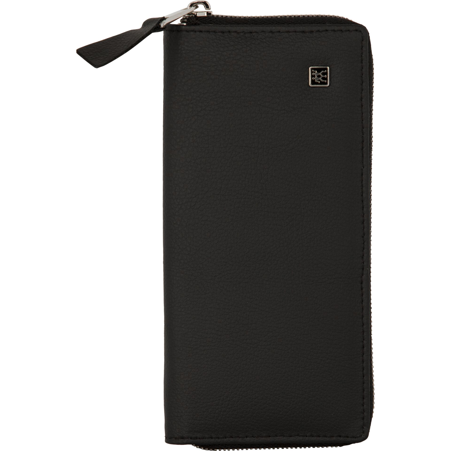 wallet, zippered, schwarz, lang, pikiert