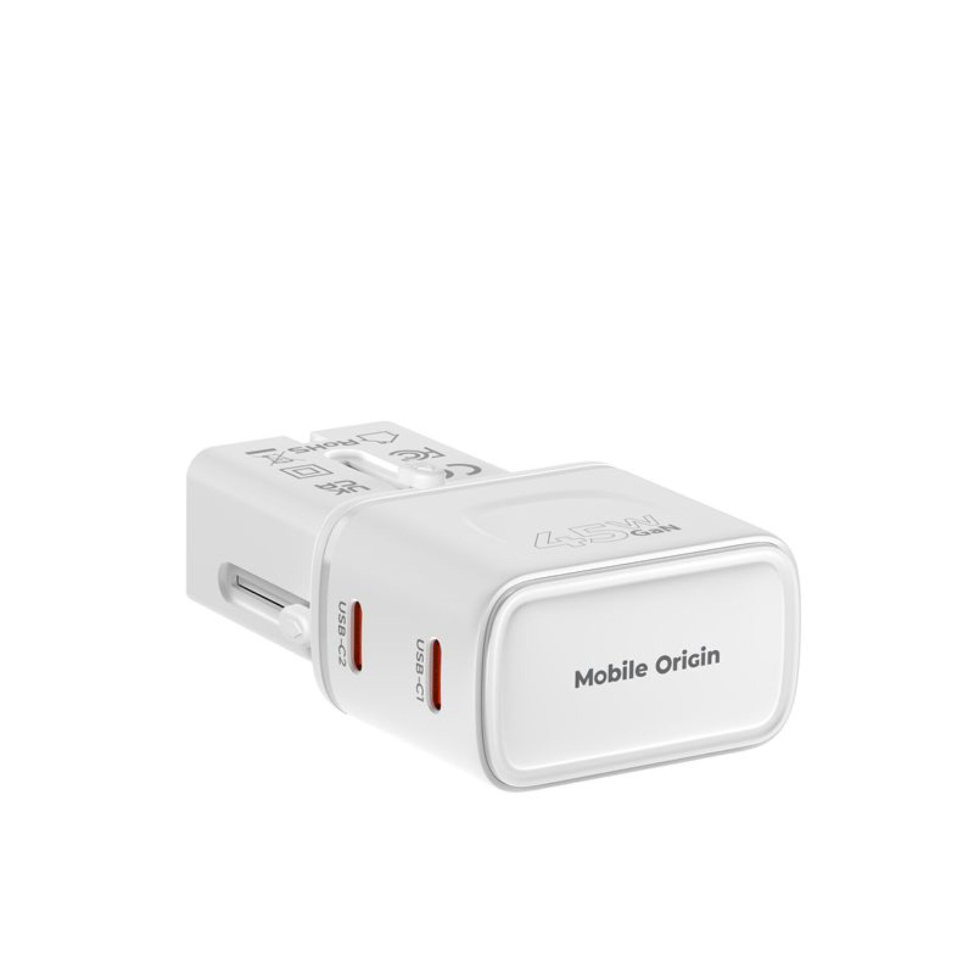 auto ladegerät, USB-C, USB-A, Weiß, Mobile Origin