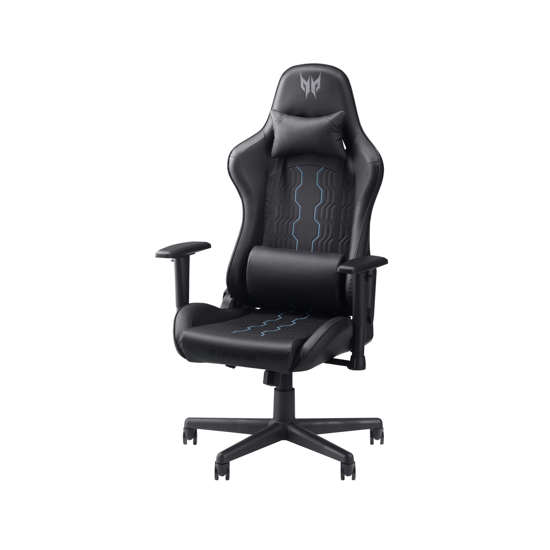 Gamingstuhl, Schwarzer Stuhl, Ergonomisch, Lendenstütze, Rollenstuhl