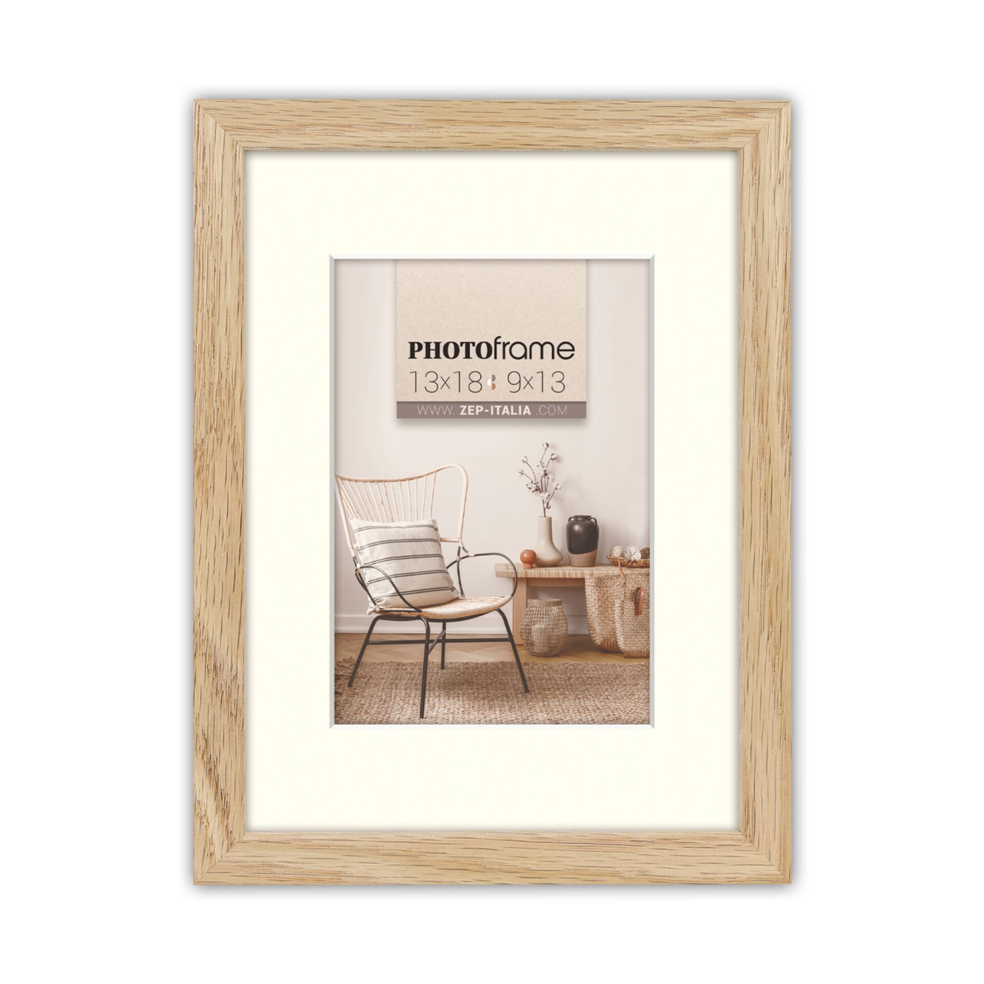 ZEP Malmo natural    20x20/30x30  Holz mit Passepartout     V4530N