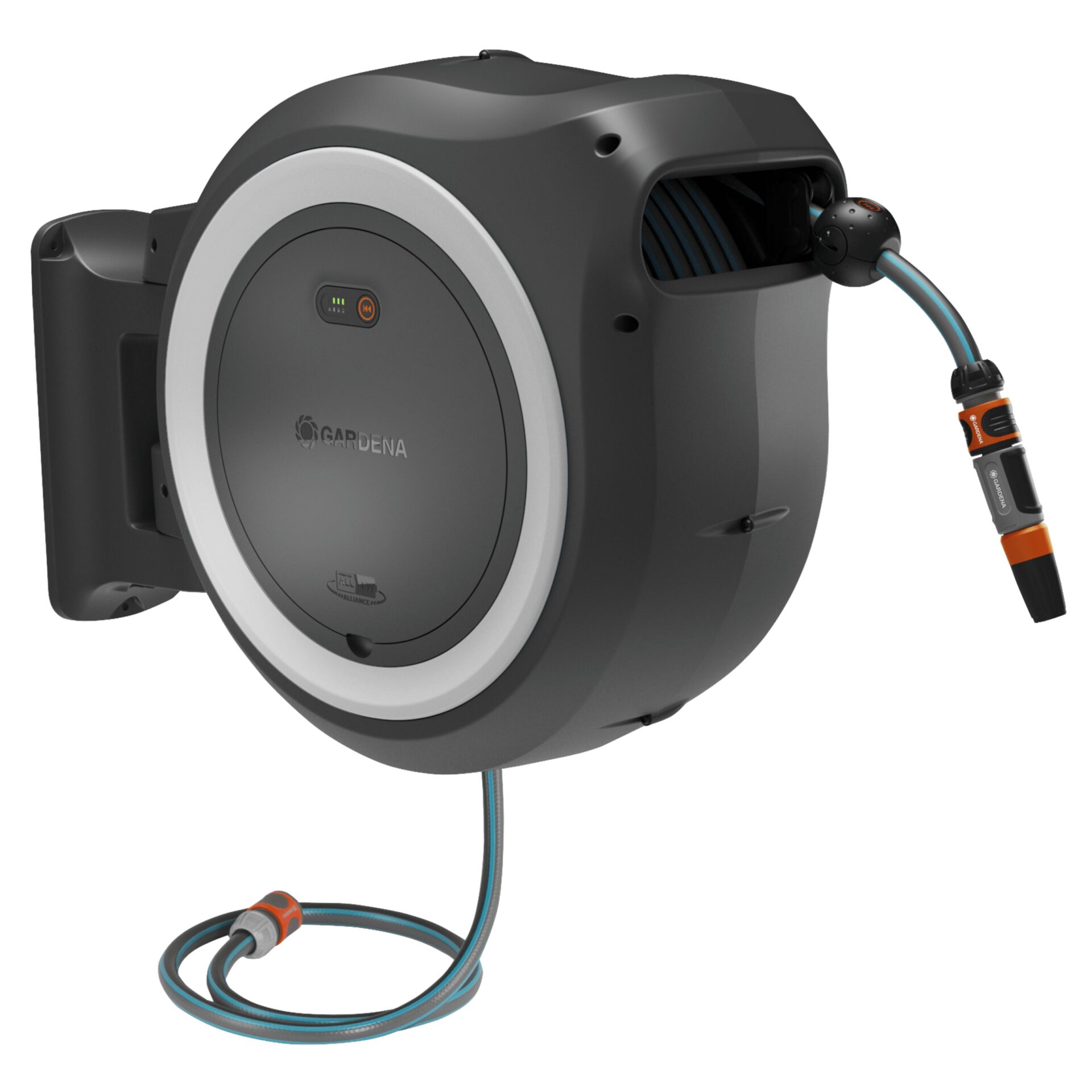 Gardena Akku-Wand-Schlauchbox  PowerRoll XL 18V weiß 35 m