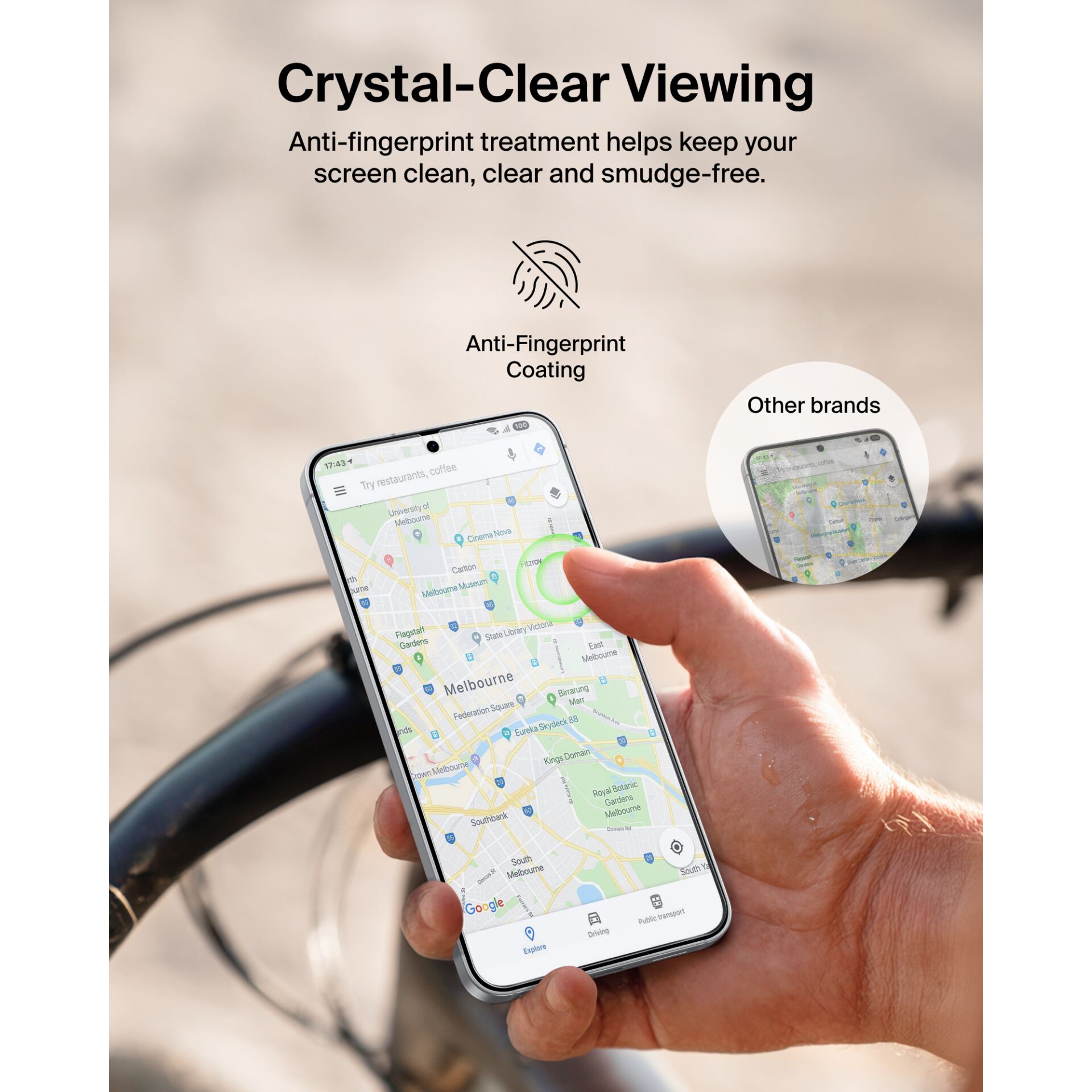 anti-fingerprint, Beschichtung, Bildschirm-Schutz, Telefonzubehör, Karten-App