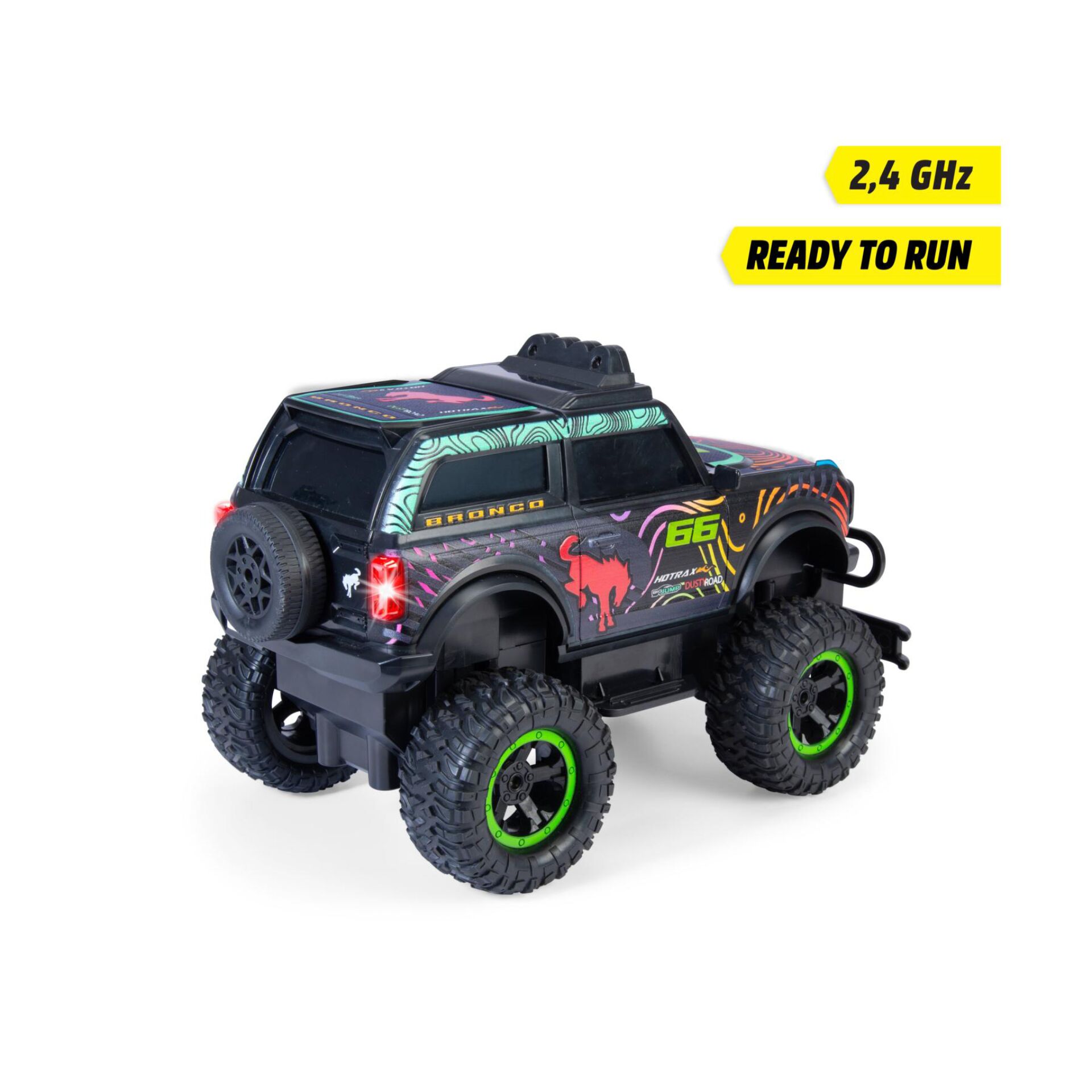 RC-Auto, Offroad, 4x4, Neon-Aufkleber, Ersatzreifen