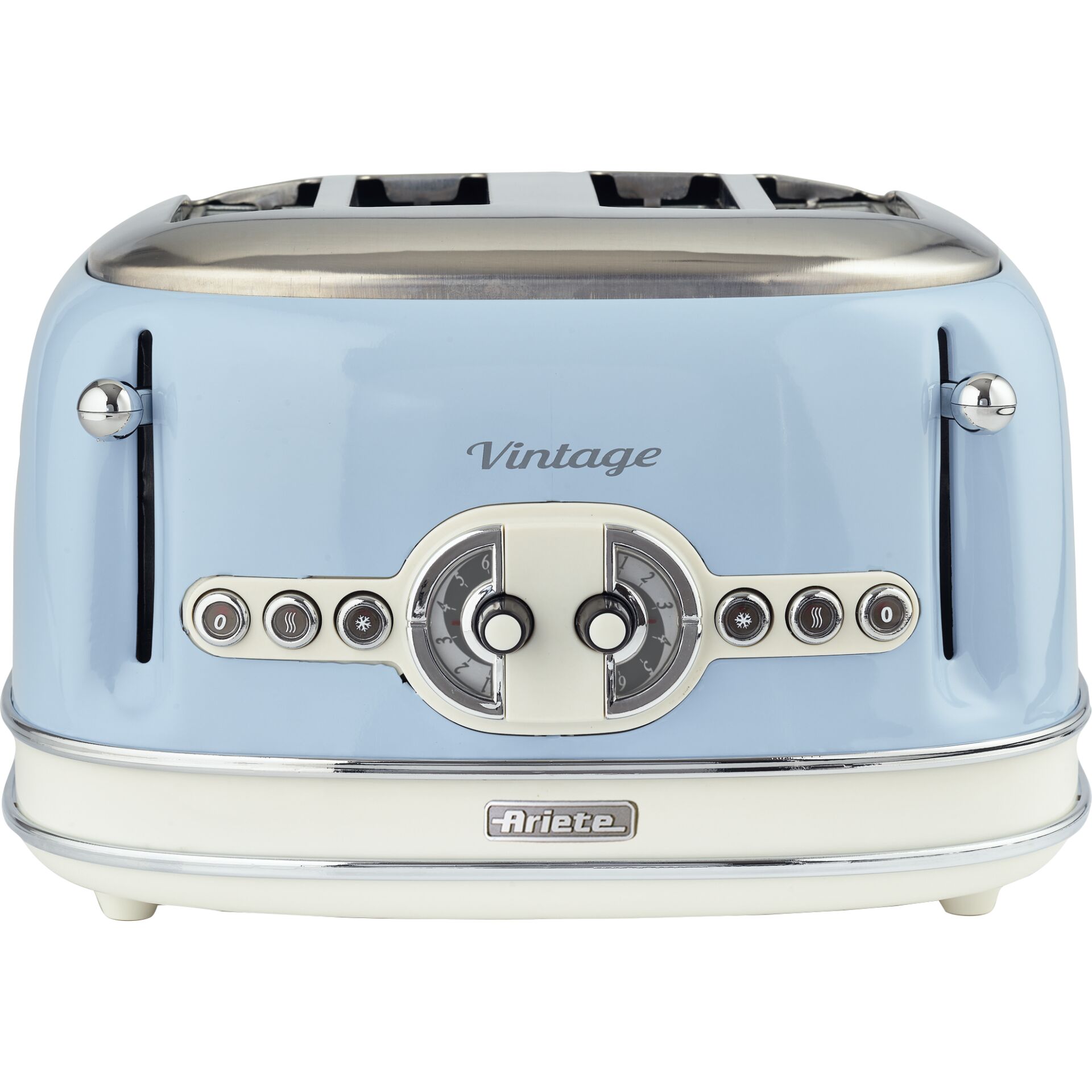 Toaster, Vintage, Blau, Chrom, Zweischlitz