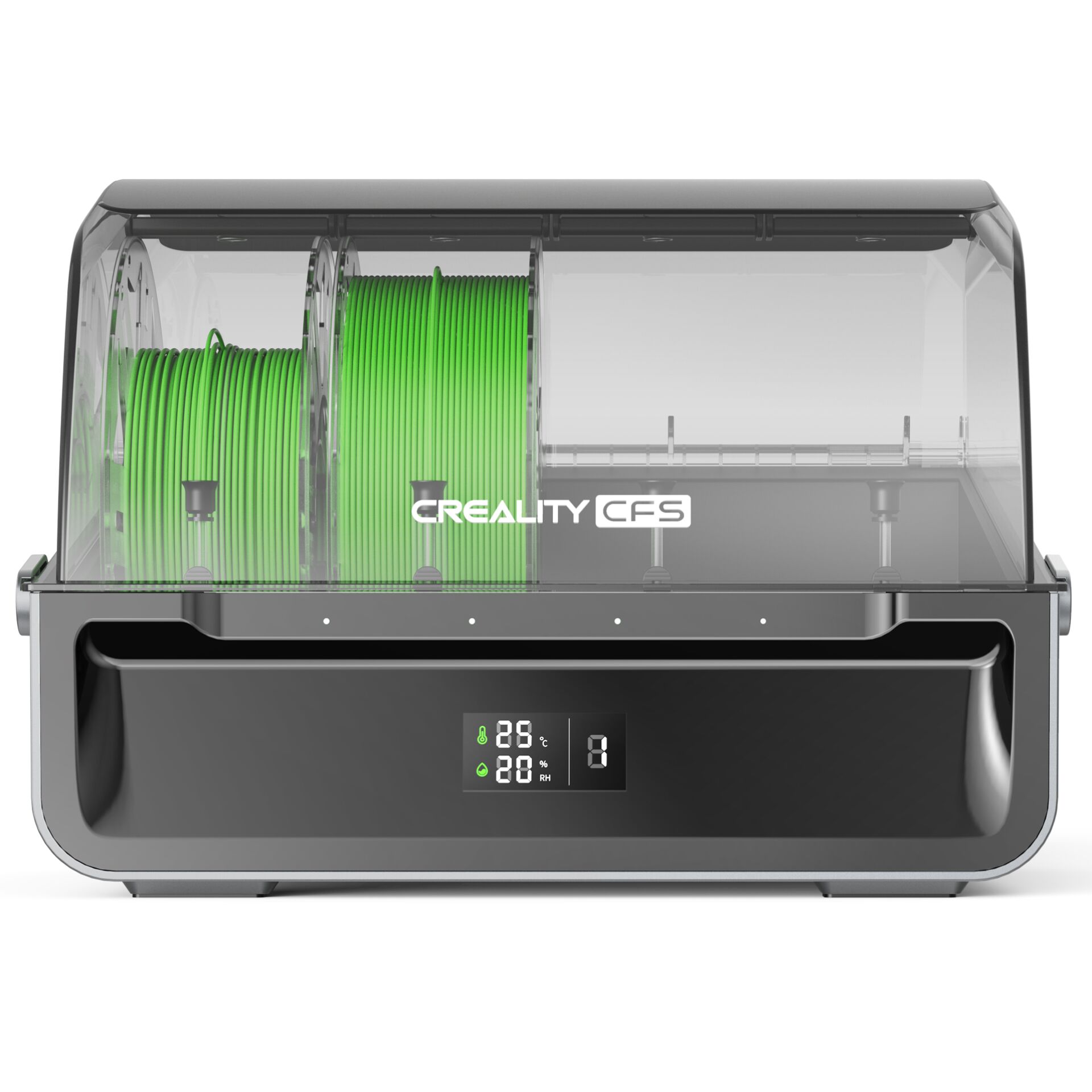 3D-Drucker, Filament, grünes Filament, Gehäuse, Anzeige