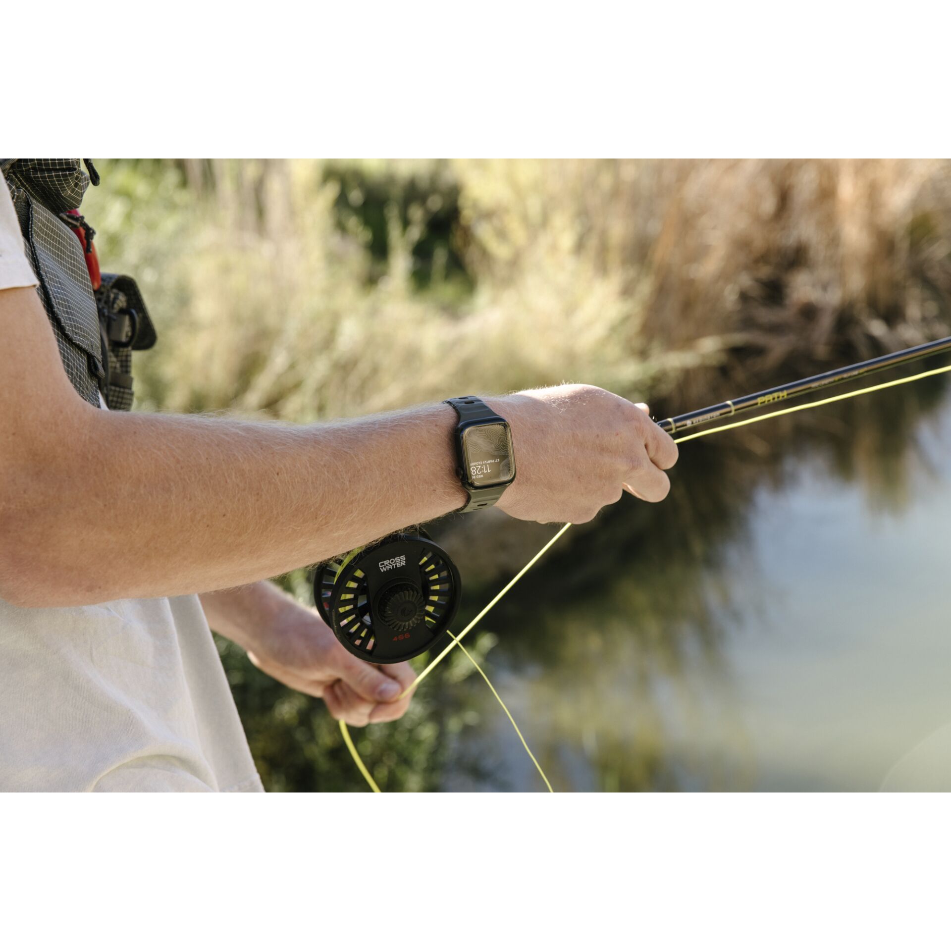 Fischen, Draußen, Wasser, Angler, Person