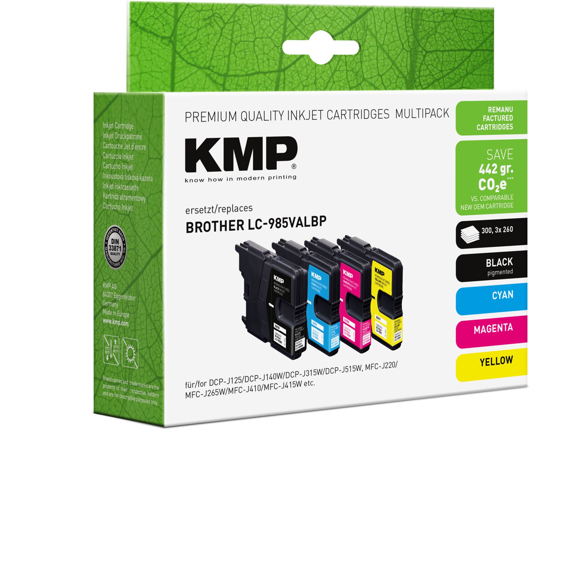 Adapter, Elektronik, Computer-Ausrüstung, Werbung, QR Code, Tintenpatronen, KMP Ersatz, Schwarz, Cyan, Magenta, Gelb, Mehrfachpack