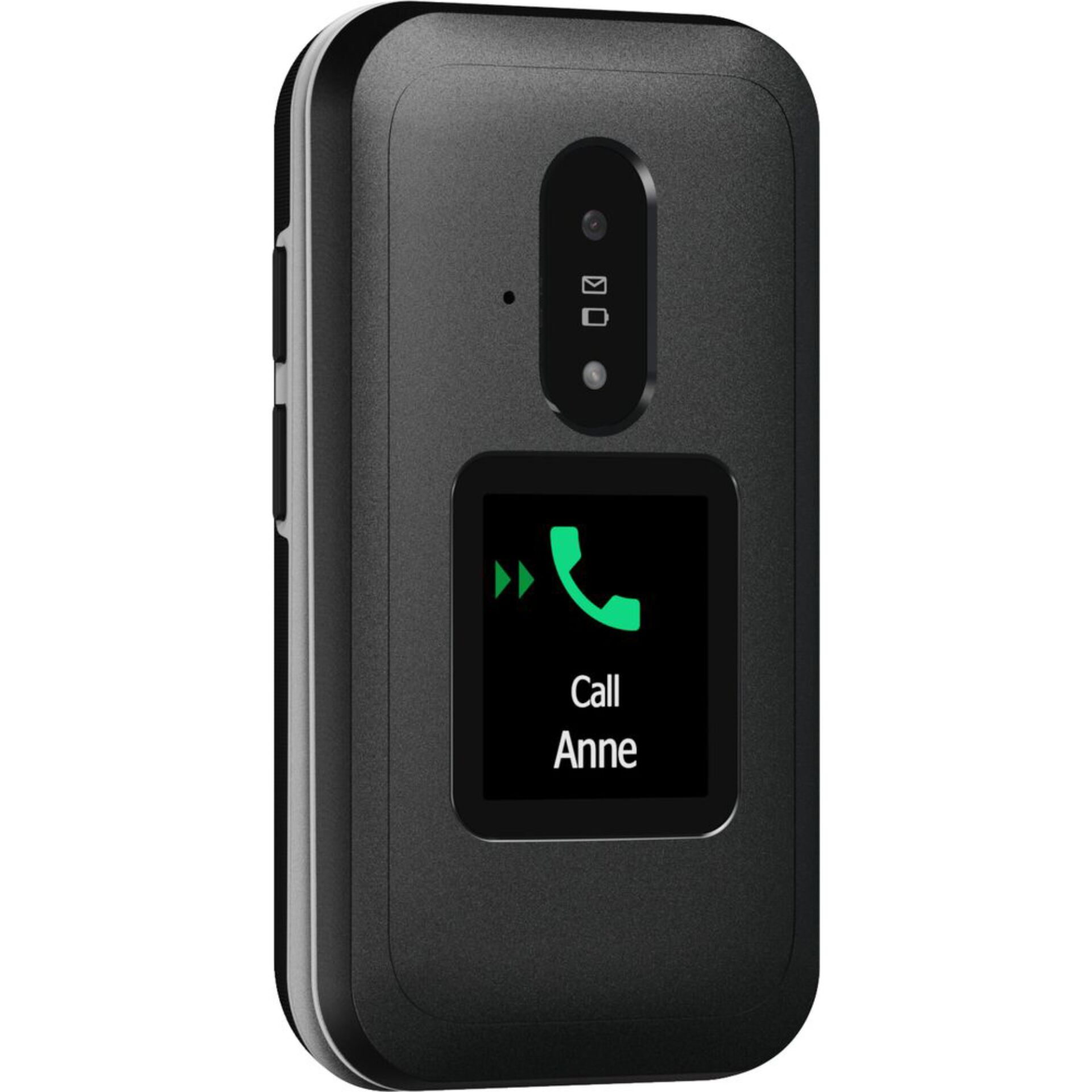 Smartphone-Hülle, Flip-Case, Schwarz, Klappdisplay, Kickstand-Funktion