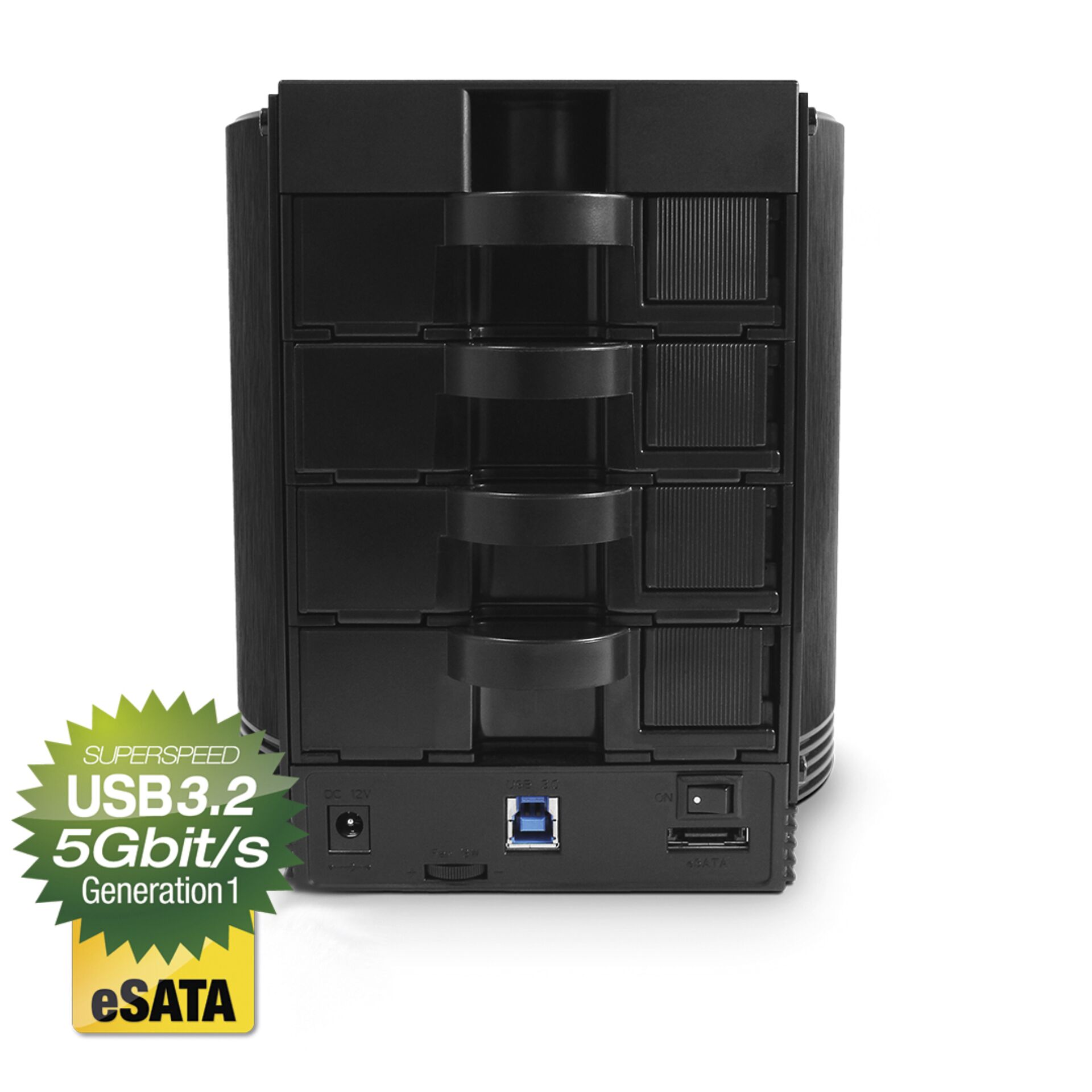 Festplattengehäuse, externes Laufwerk, USB 3.2, eSATA, Speichergehäuse