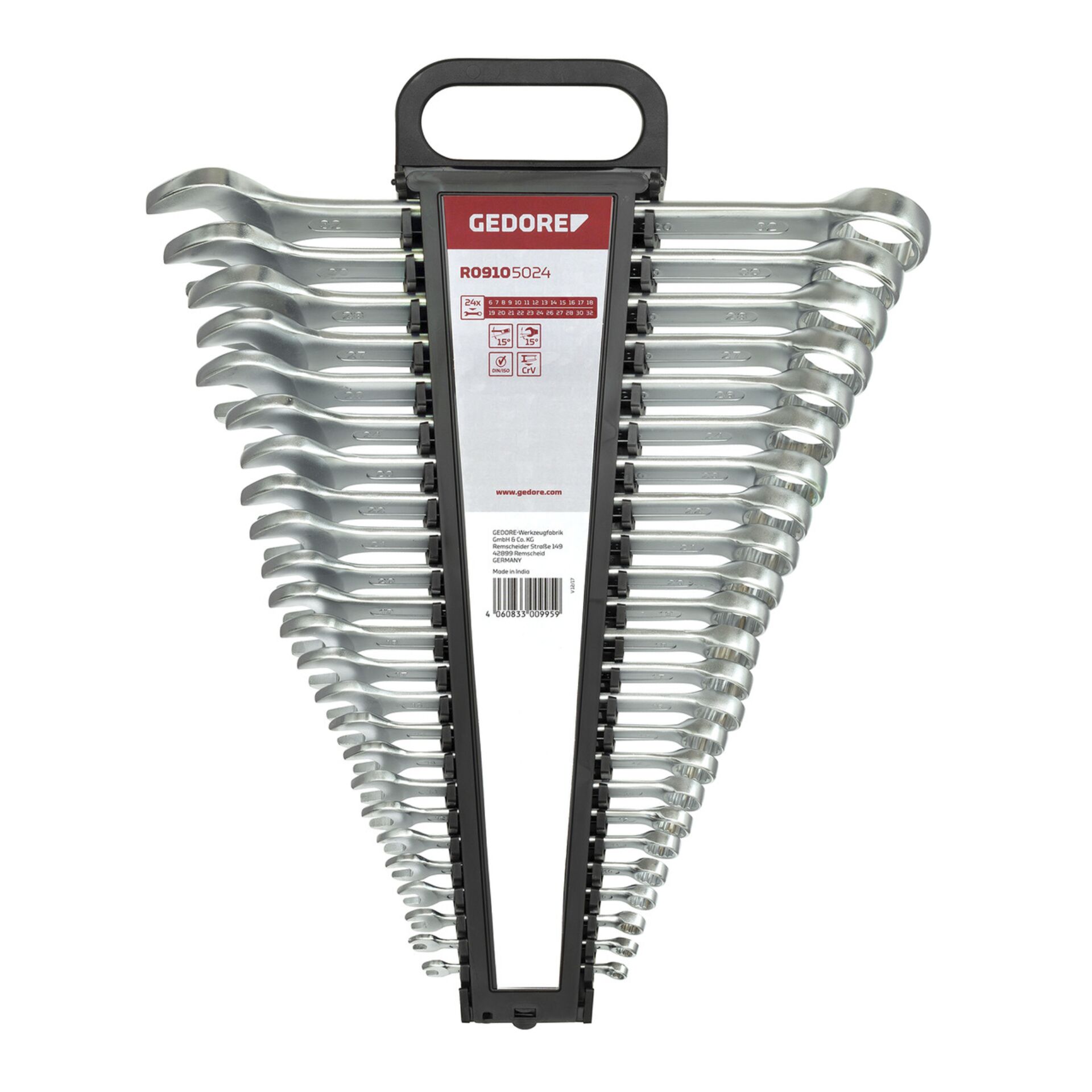GEDORE red Ring-Maulschlüssel  Satz metrisch, 24-teilig