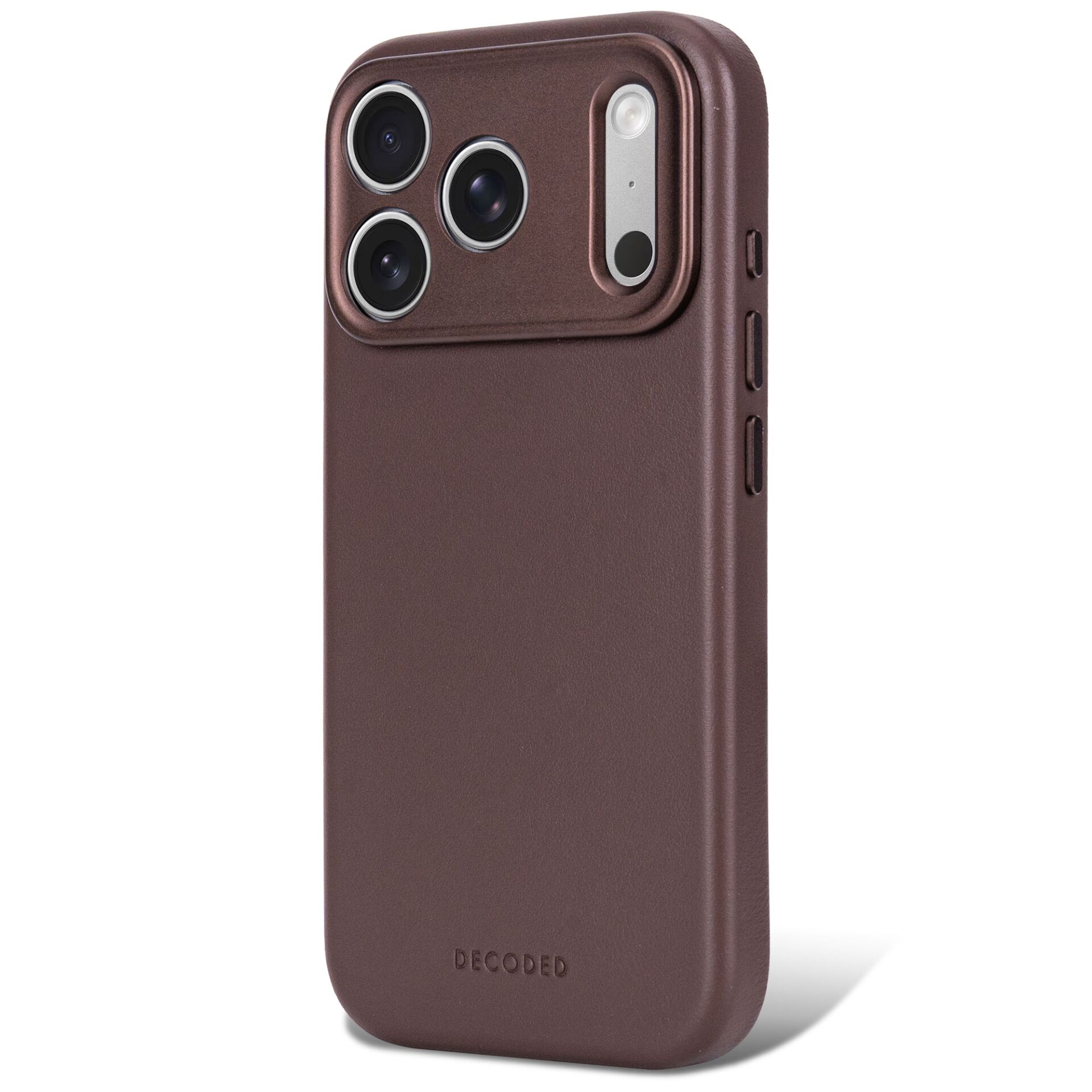 smartphone case, braun, Leder, Kameraausschnitt, Magnetknopf