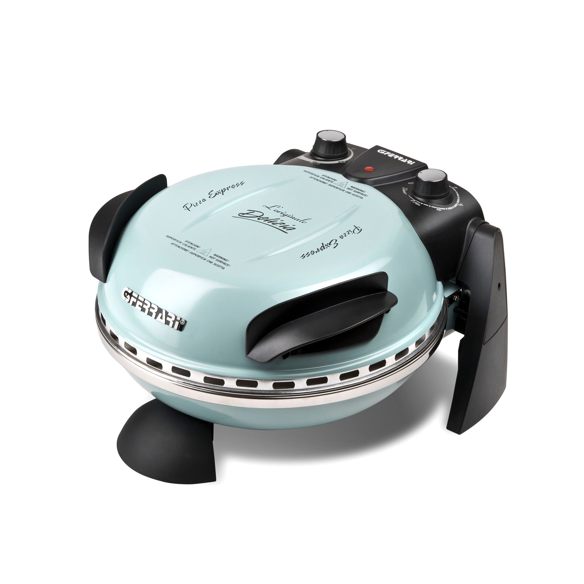 Grill, Mini-Grill, Kompaktgrill, Rundgrill, Tonfarbe Blau