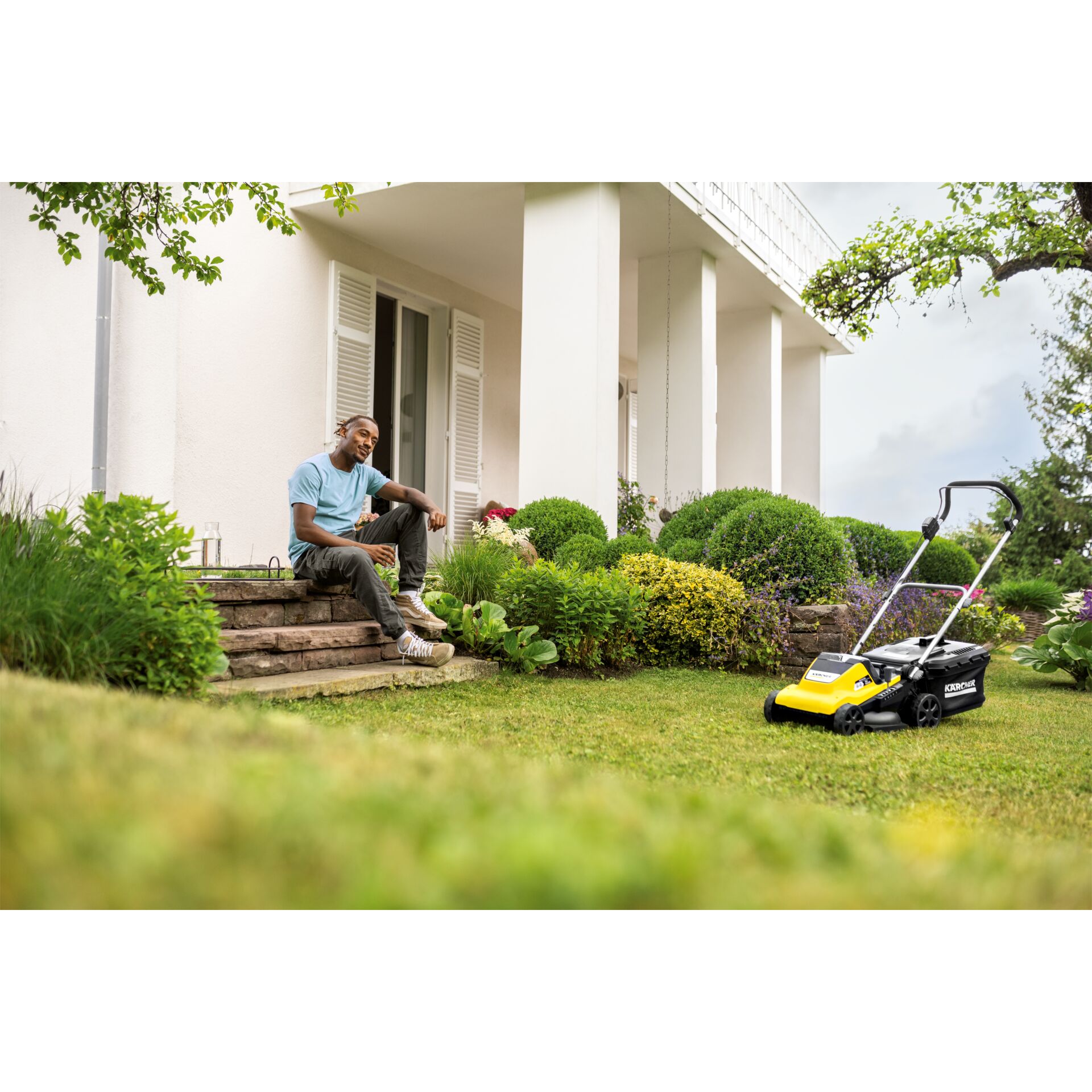 Gras, Rasen, Gerät, Rasenmäher, Rasen mähen