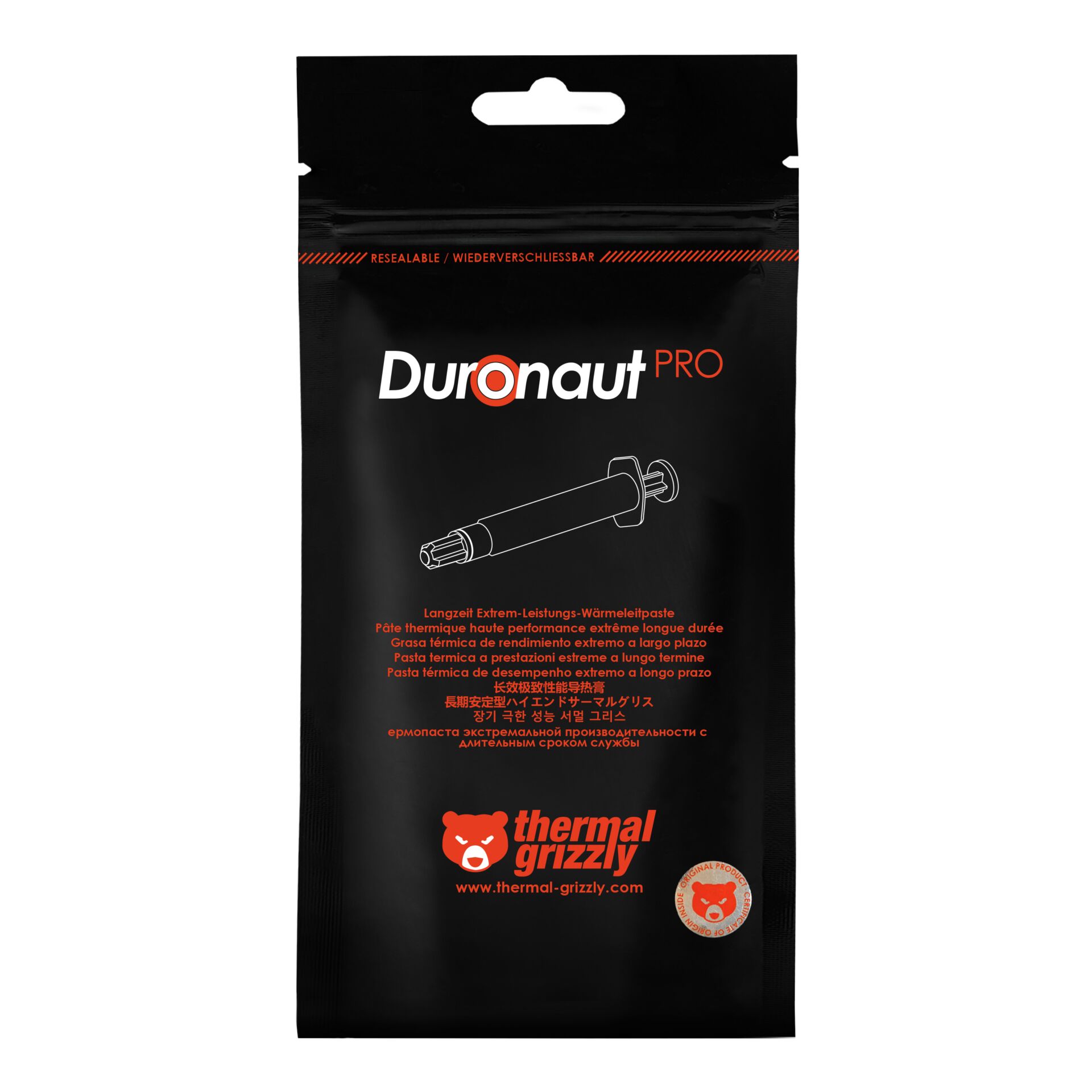 Pasta termica, extrem lange, Thermal grizzly, DuroNaut Pro, Schraubenkühlung