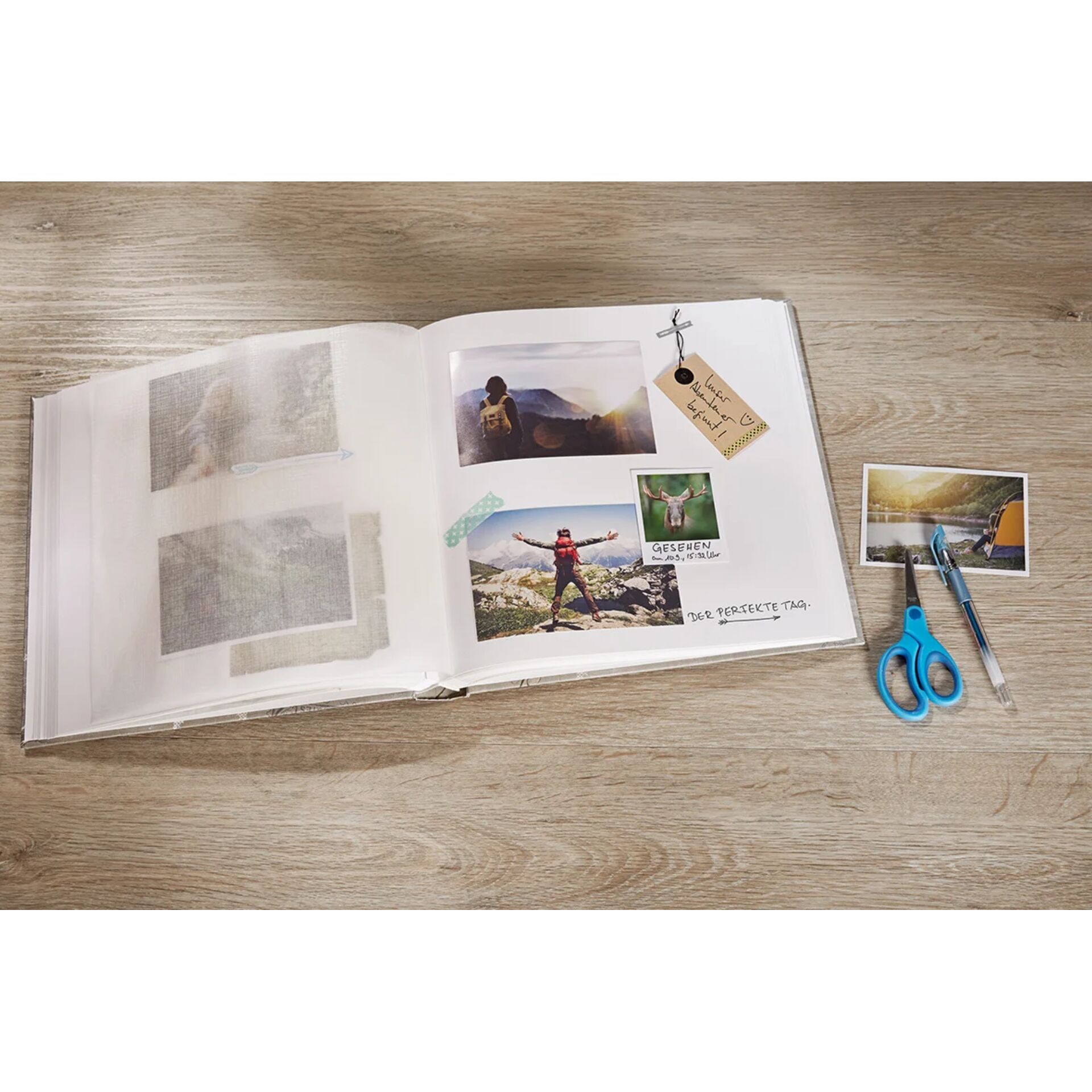 Fotoalbum, Scrapbook, Fotocollage, Fotos, Schere