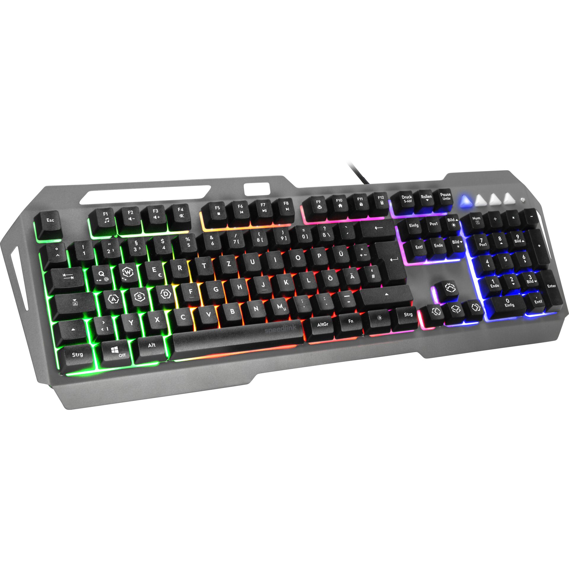 Speedlink LUNERA Metal RGB  Gaming Keyboard, black DE