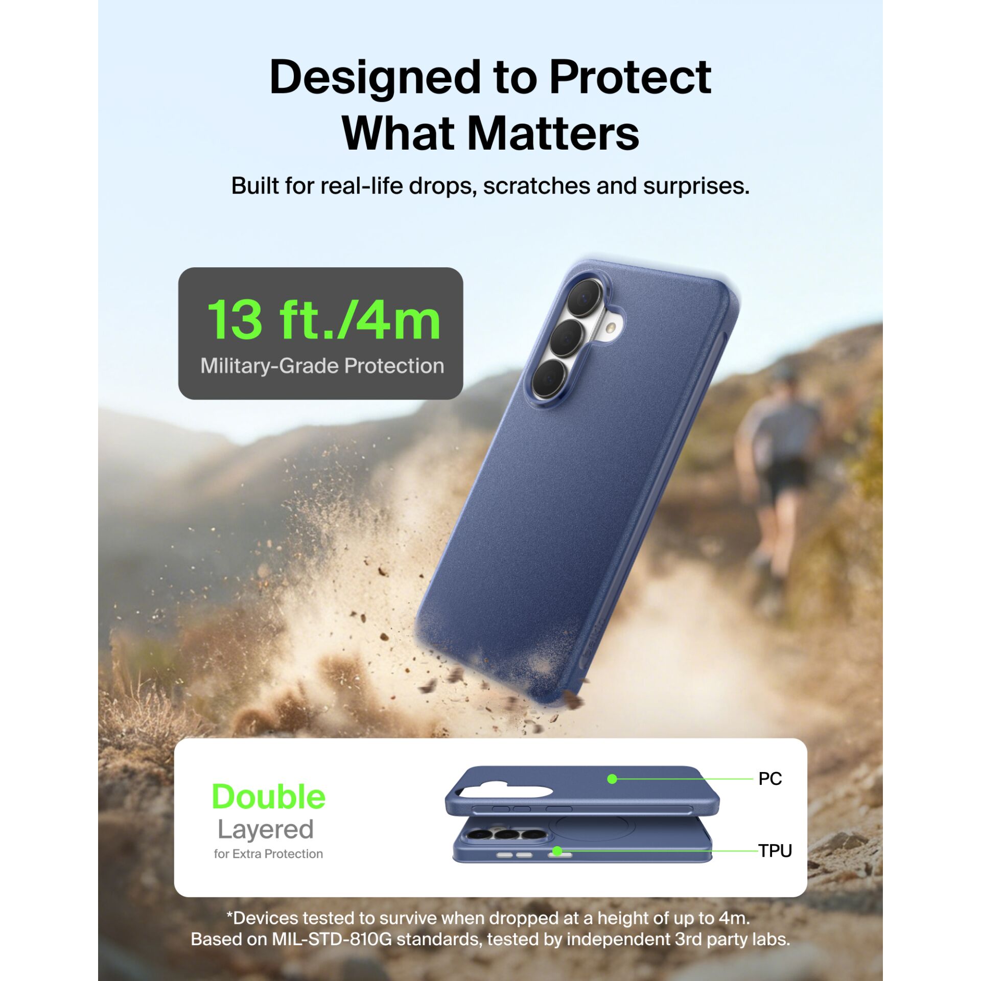 Hülle, Schutzhülle, Smartphone, Triple-Kamera, Dünn