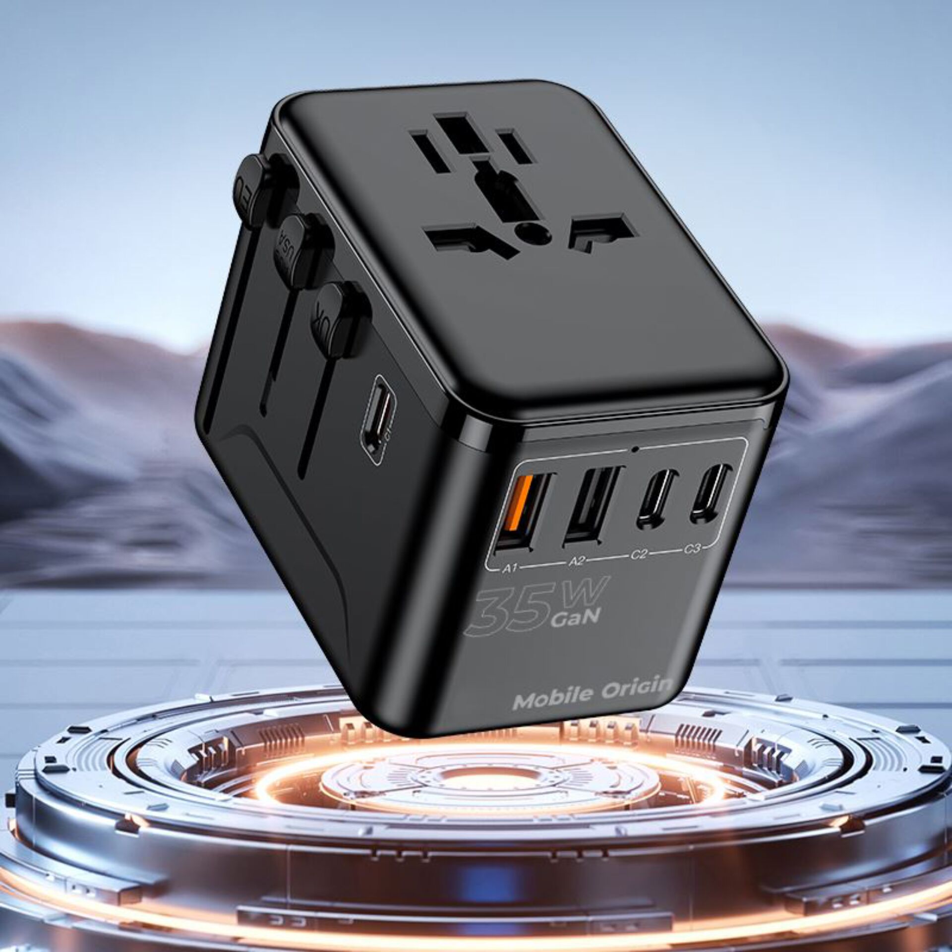 Mehrfachsteckdose, USB-C, DC 5V, Netzadapter, 4 USB-Anschlüsse