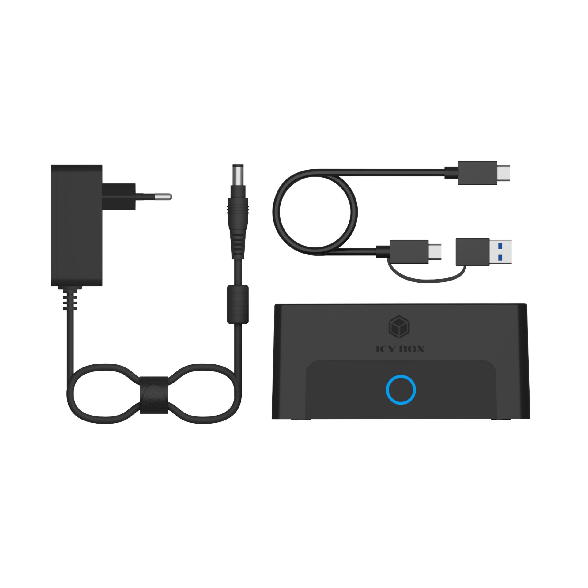 Netzteil, Ladegerät, USB-C, Adapterkabel, Icy Box