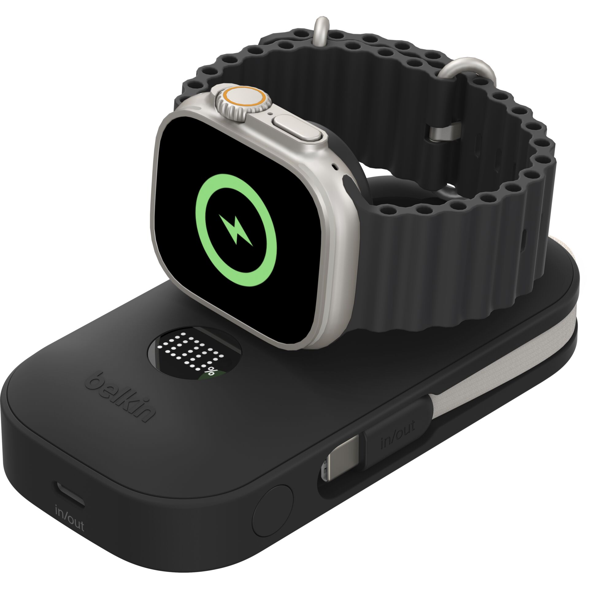 Smartwatch, Apple Watch, Ladestation, Magnetisches Ladegerät, Schwarzes Armband