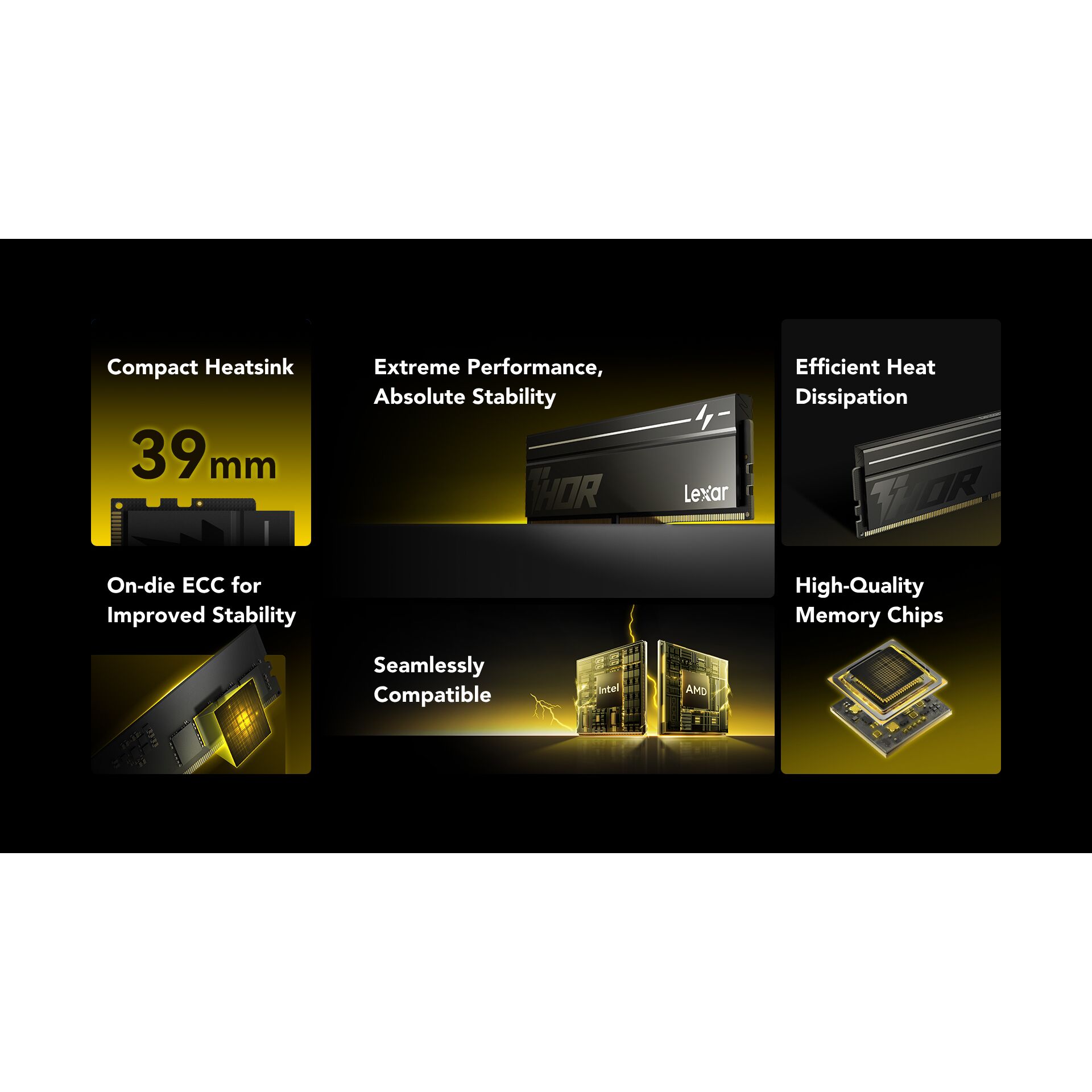 39 mm, compact heatsink, ECC, Speicher-Modul, hochwertige Speicherchips