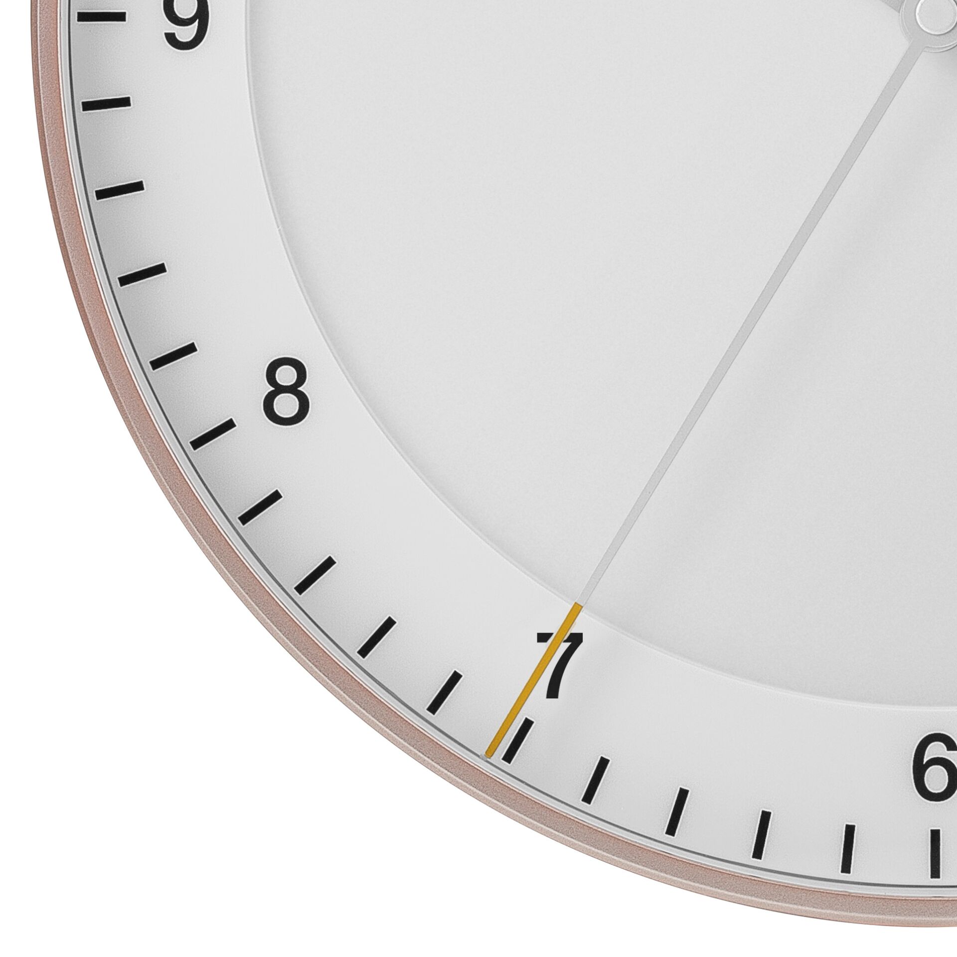 wandering-tick, Uhrengesicht, runder Uhr, Minutenmarkierungen, goldener Rand