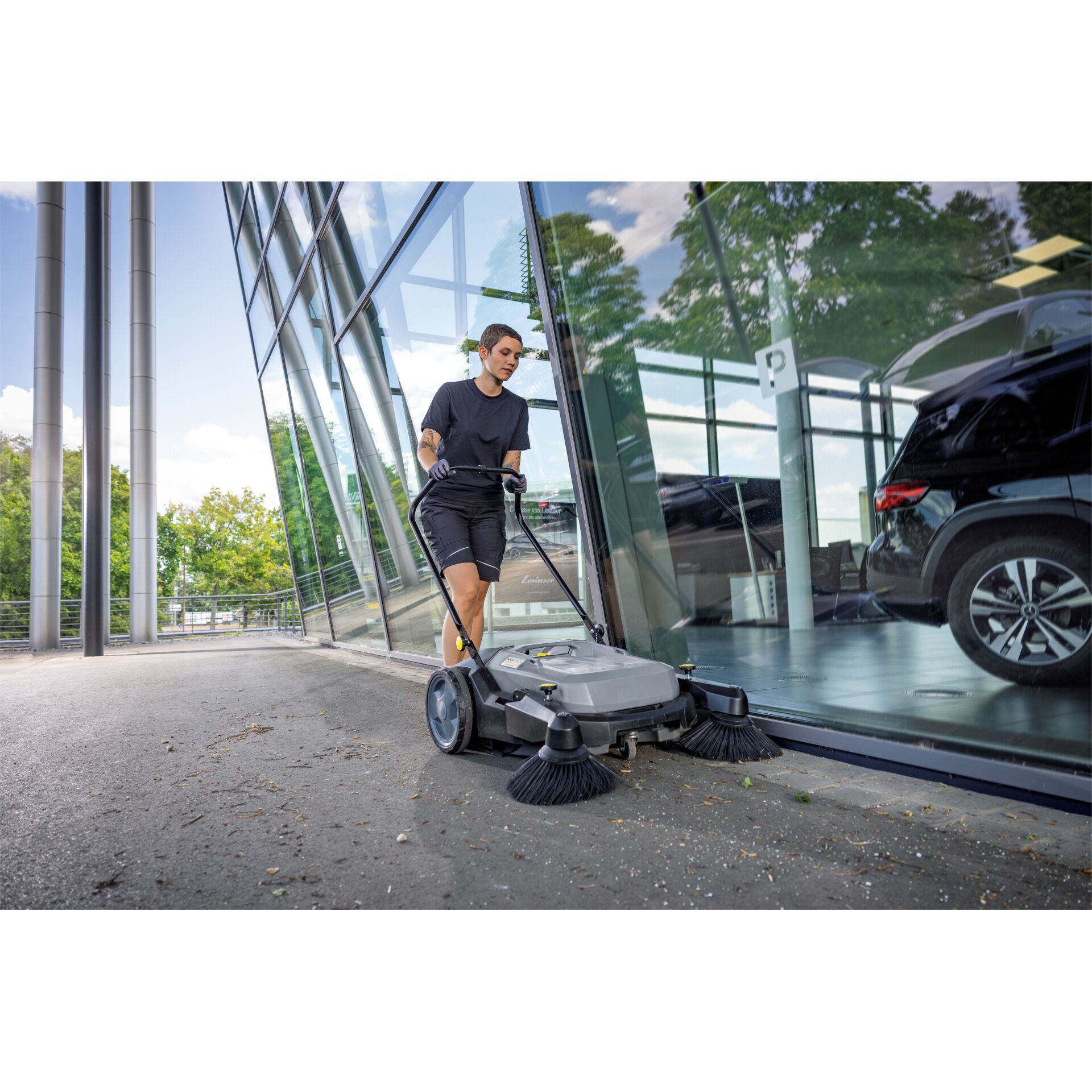 Gras, Rad, Schieben, E-Scooter, Rasenmäher