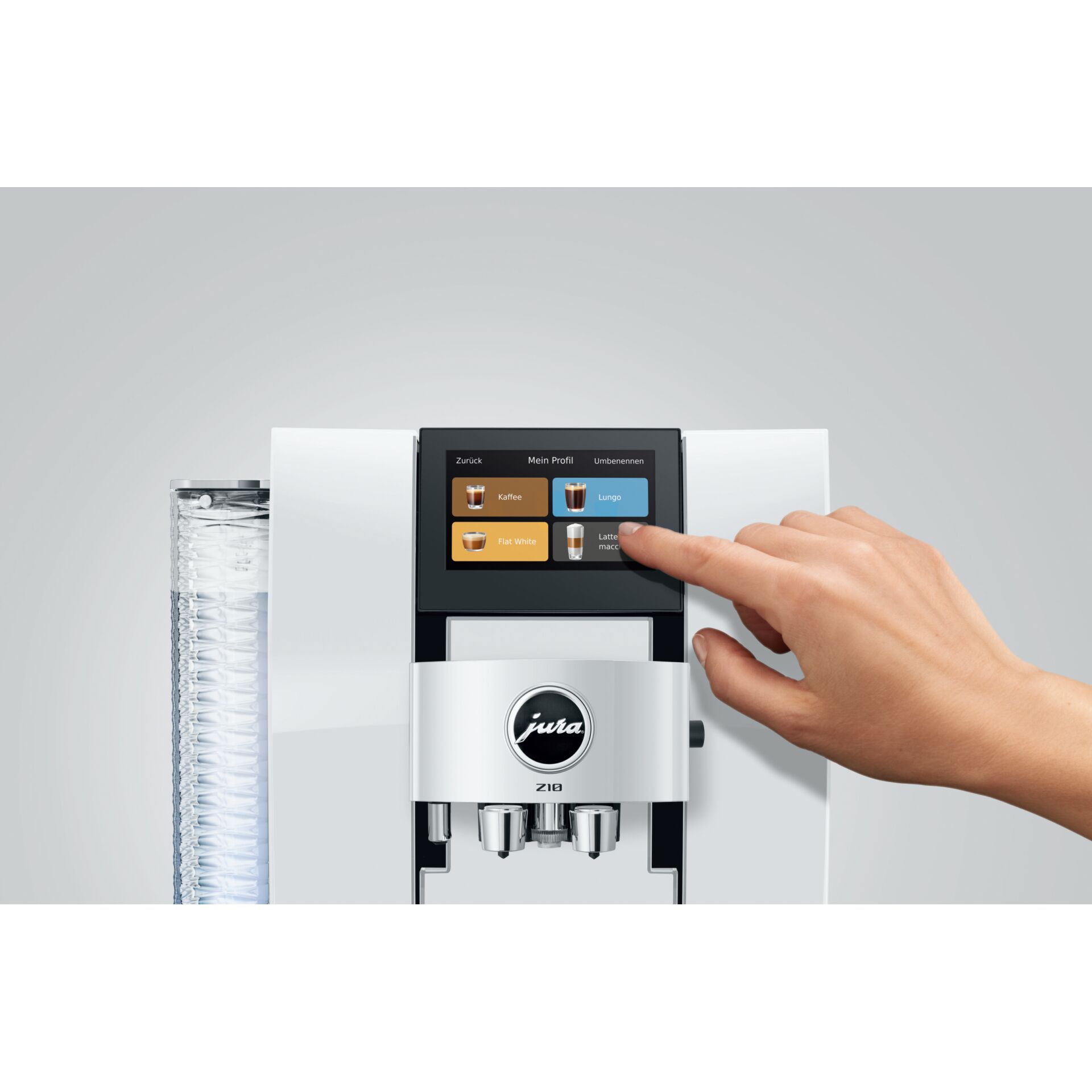 Espressomaschine, Touchscreen, Kaffeemaschine, Milchschaumsystem, Edelstahl