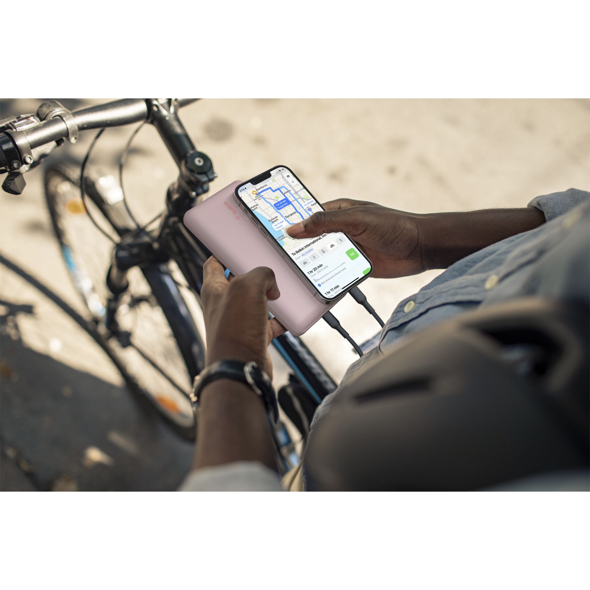 Elektronik, Telefon, Handy, Fahrrad, Person