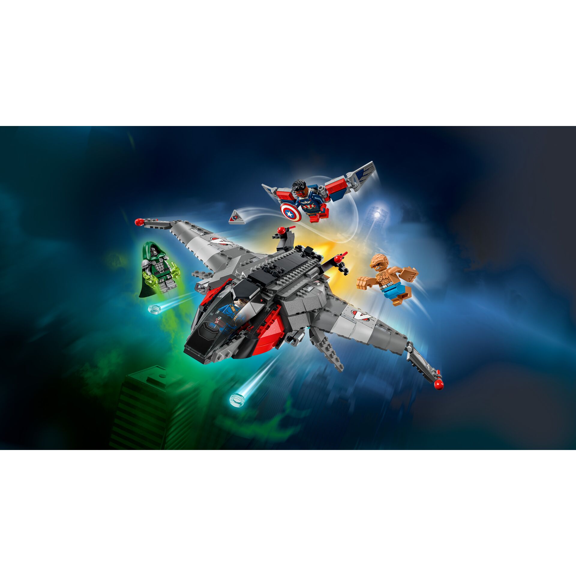 LEGO plane, Jet-Kämpfer, Weltraumkampf, Minifiguren, Alienenschiff