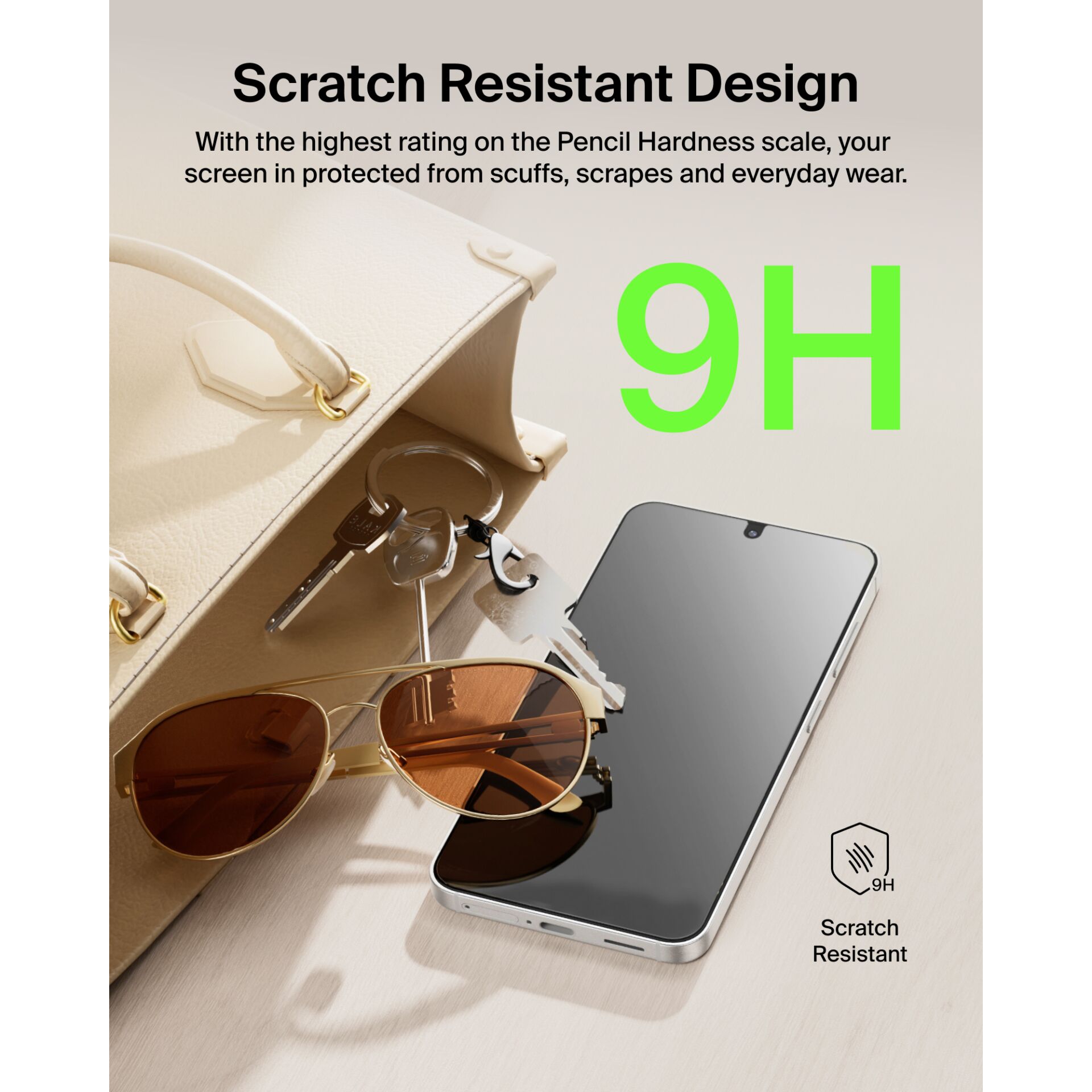 Smartphone, Bildschirmschutz, Kratzt resistant, 9H, Brillenetui