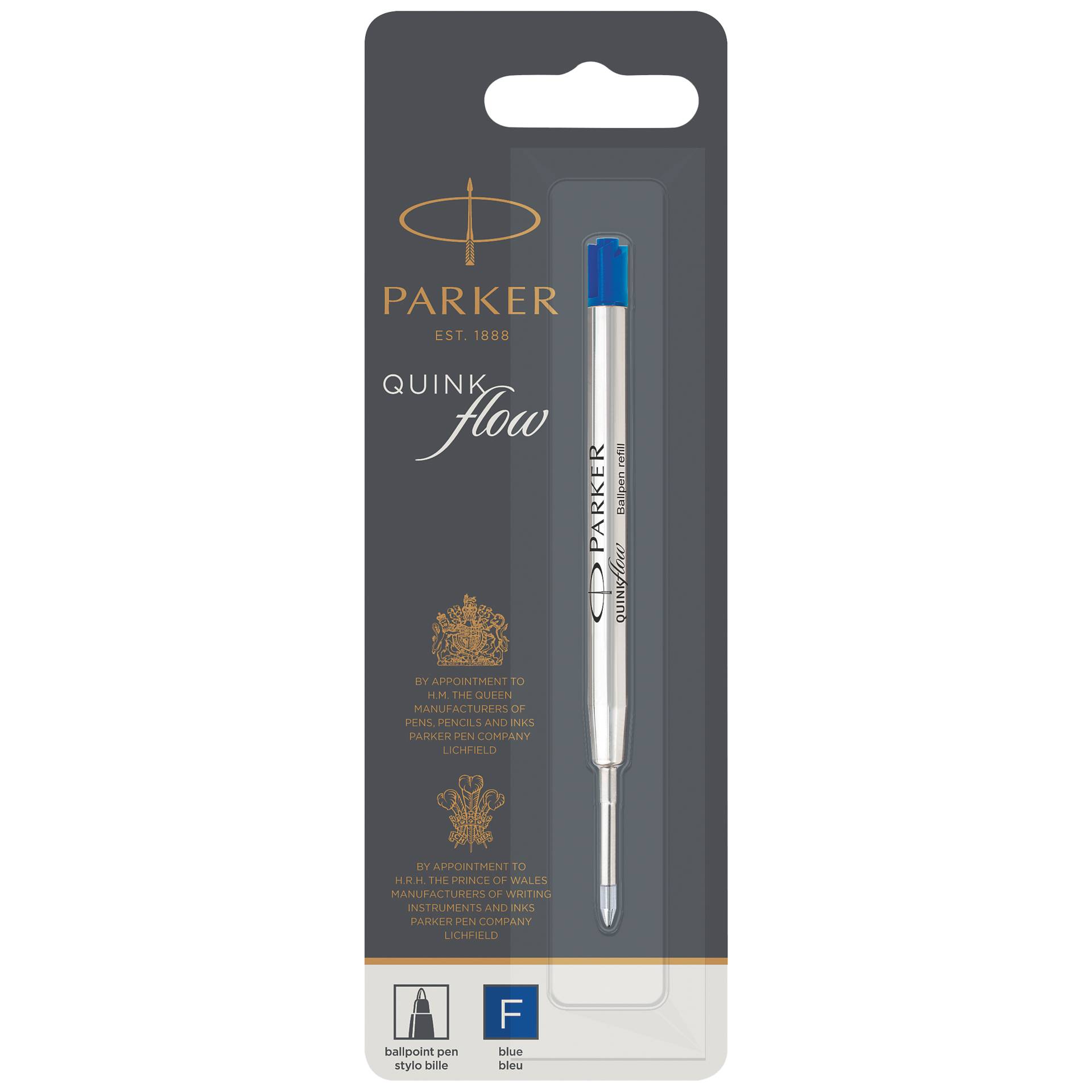 Parker Quinkflow Mine F blau  Kugelschreiber (Blister)