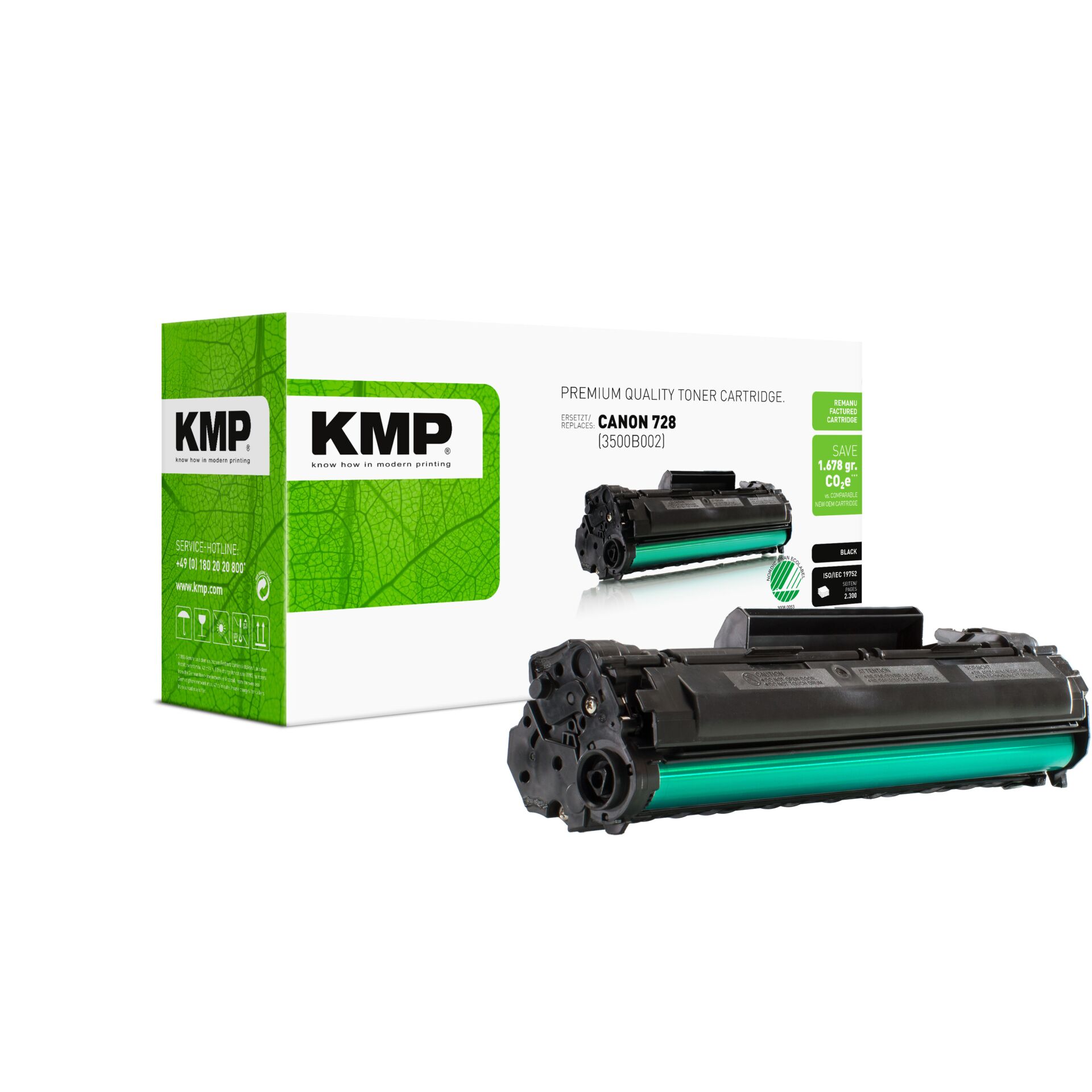 Maschine, Computerausrüstung, Elektronik, Hardware, Toner, KMP Toner, Canon 728 kompatibel, Tonerpatrone, Grüner Drum