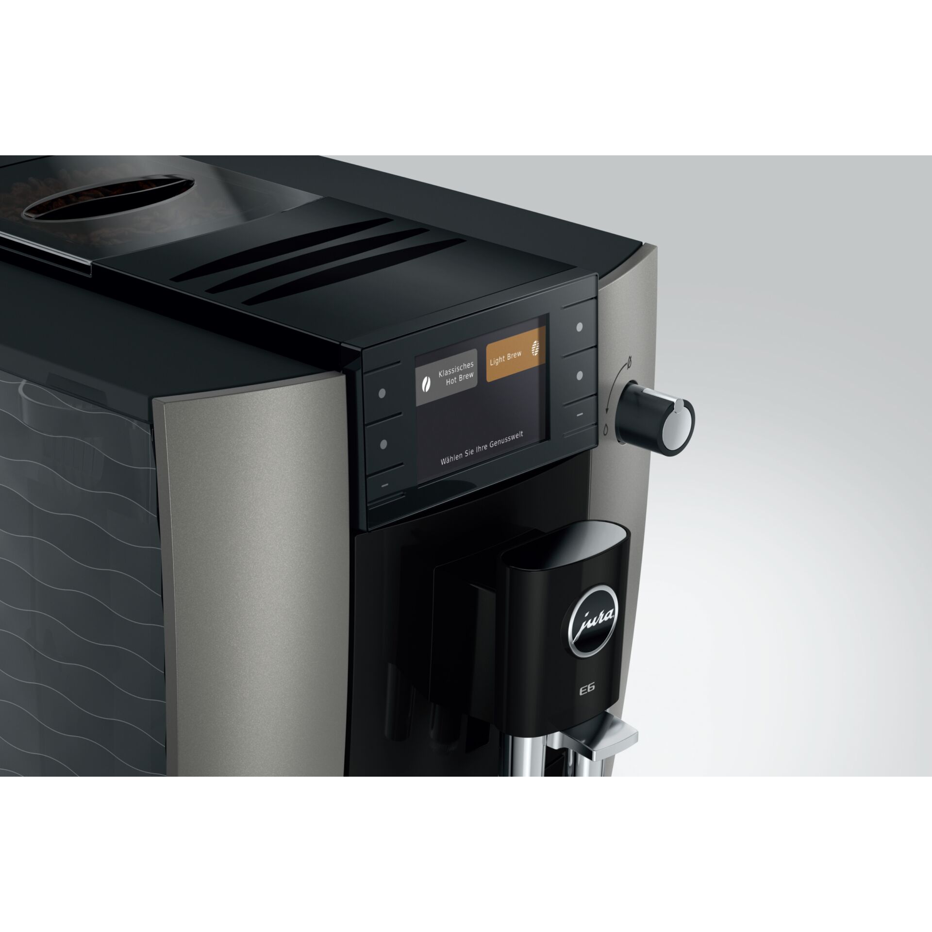 Kaffeemaschine, Kaffeekapselmaschine, E61-Pumpe, Brühsystem, Display