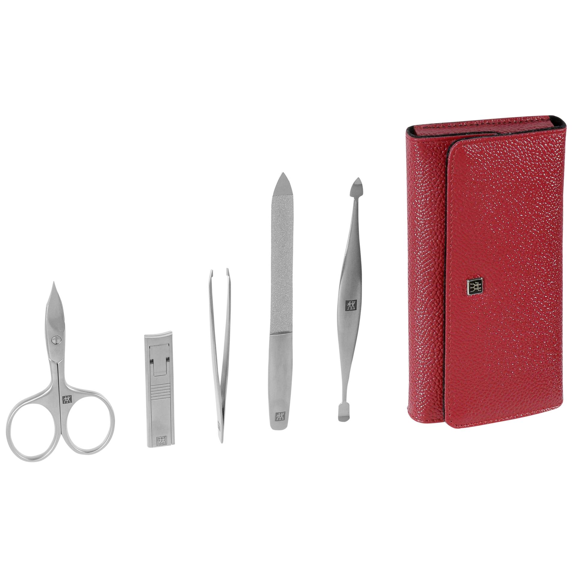 Zwilling Maniküre Pediküre Set 5tlg. mit Nagelknipser, Leder Schere, Zubehör