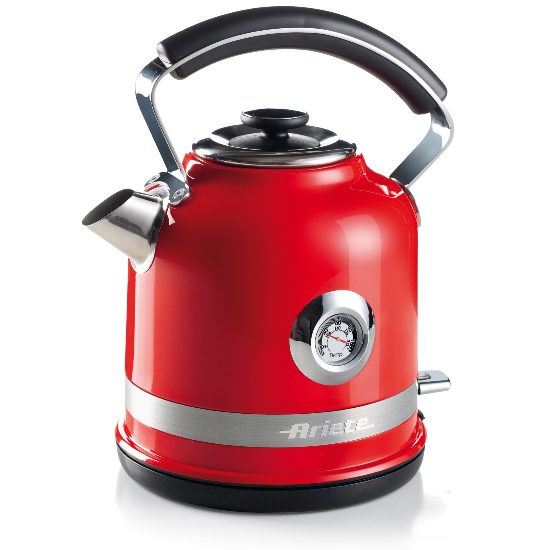 Kochgeschirr, Topf, Wasserkocher, Kessel, Wasserkocher, Rot, Edelstahl, Thermometer